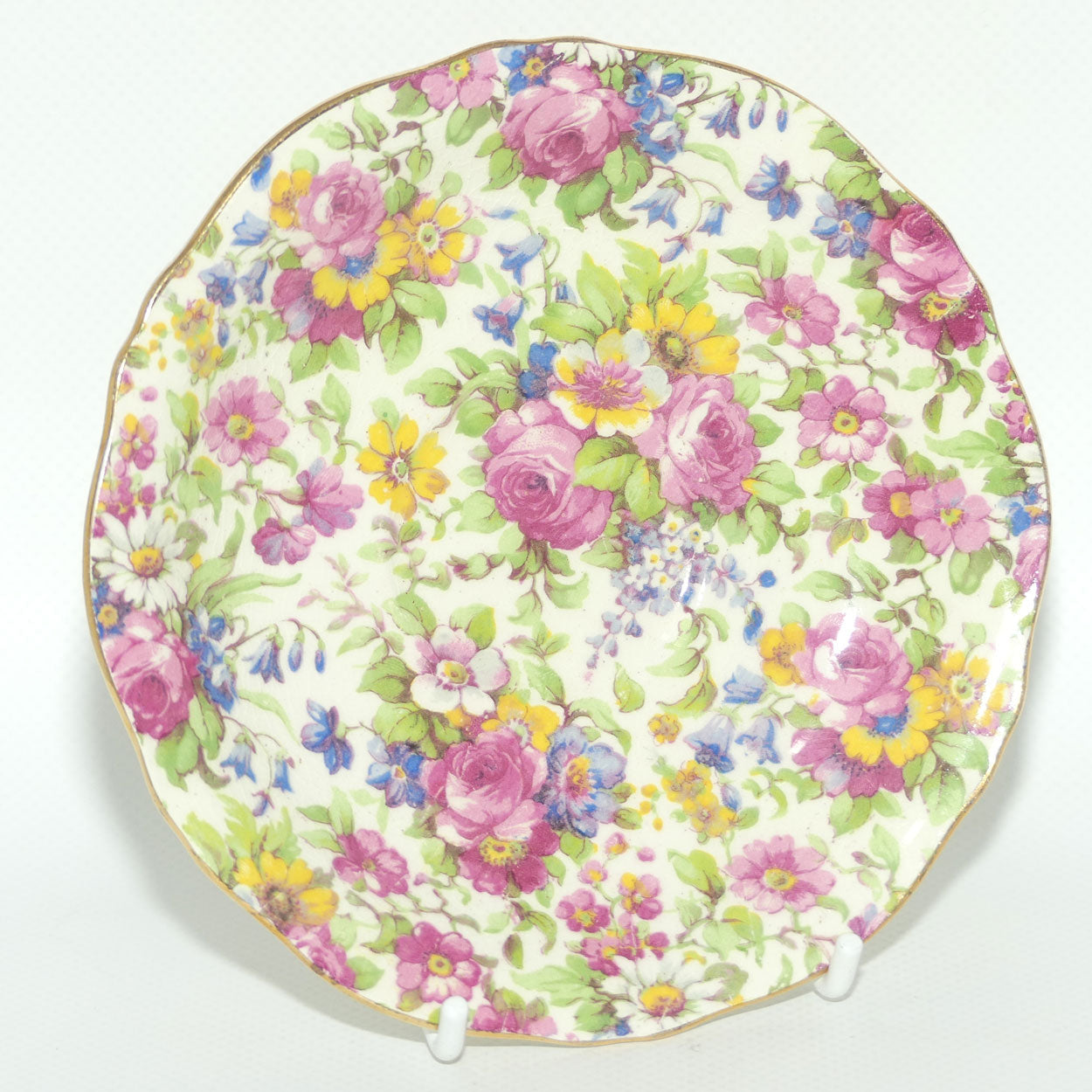Royal Winton Summertime Chintz tea trio | Square Plate | #4