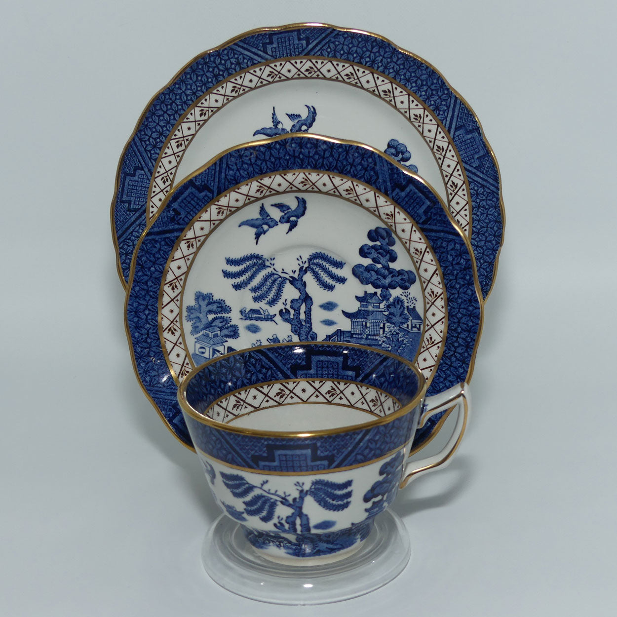 Booths Real Old Willow A8025 | tea trio | age toned