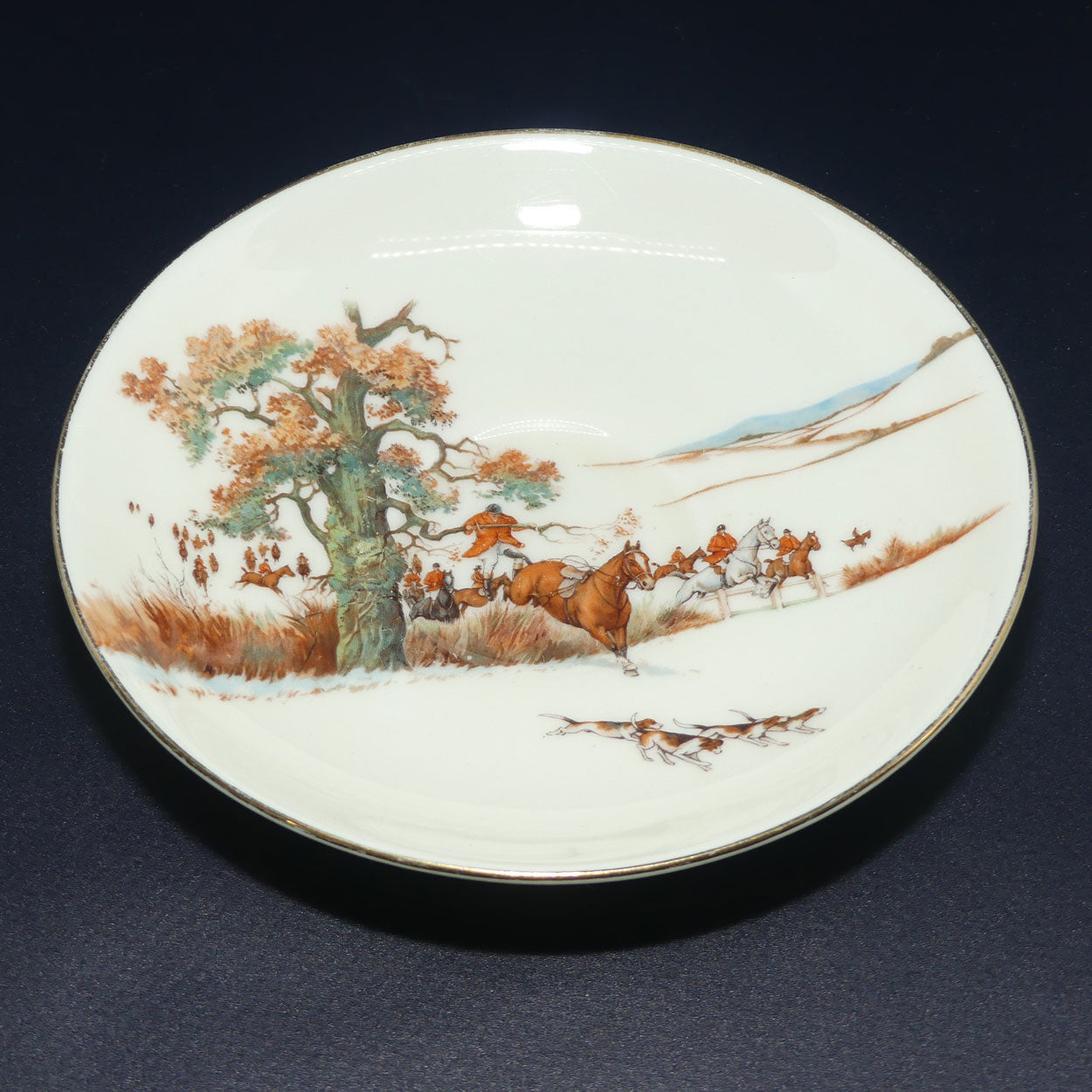 Royal Doulton Fox Hunting V1474 | Trio #6 | rare White Ground