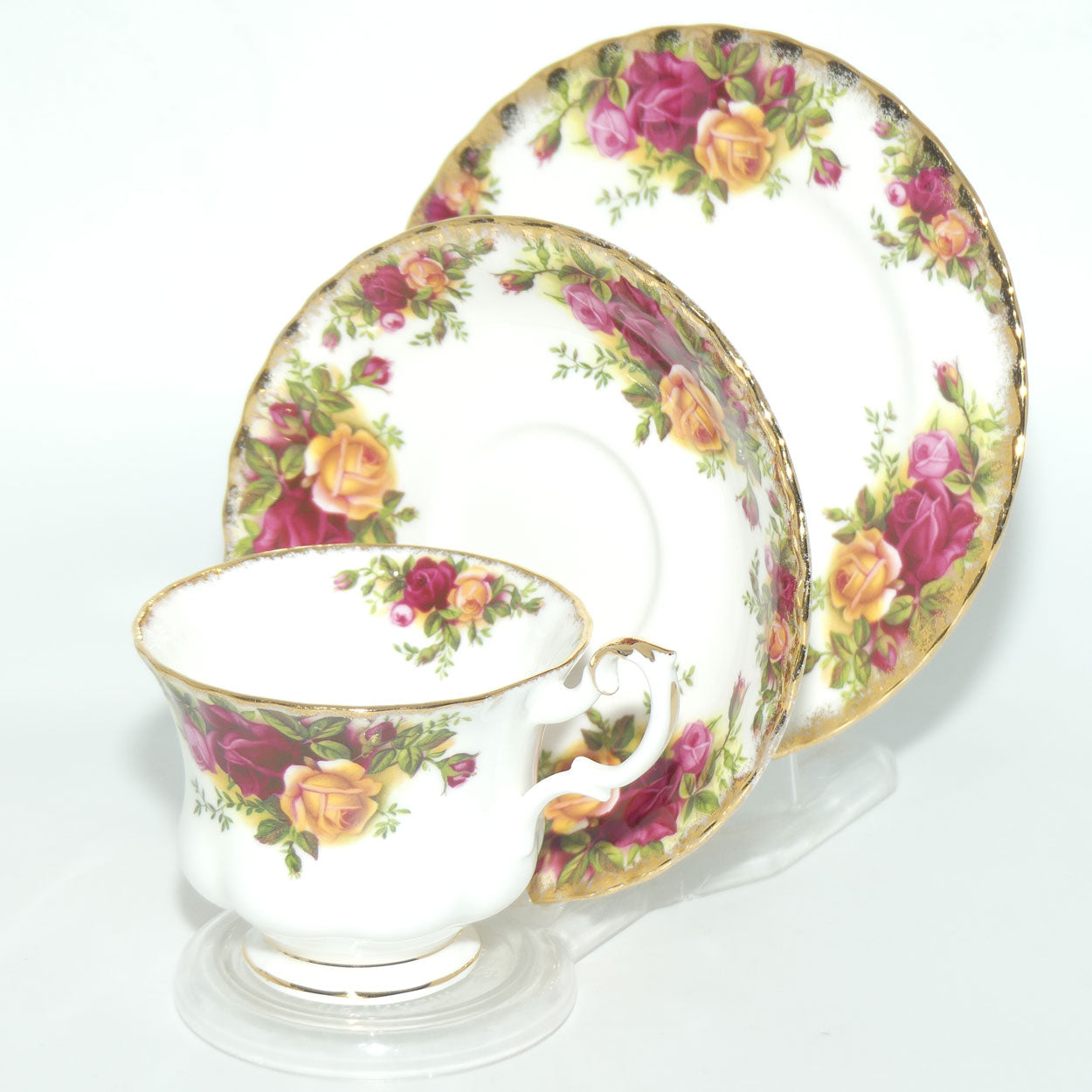 Royal Albert Bone China England Old Country Roses trio set of 6 | Early backstamp