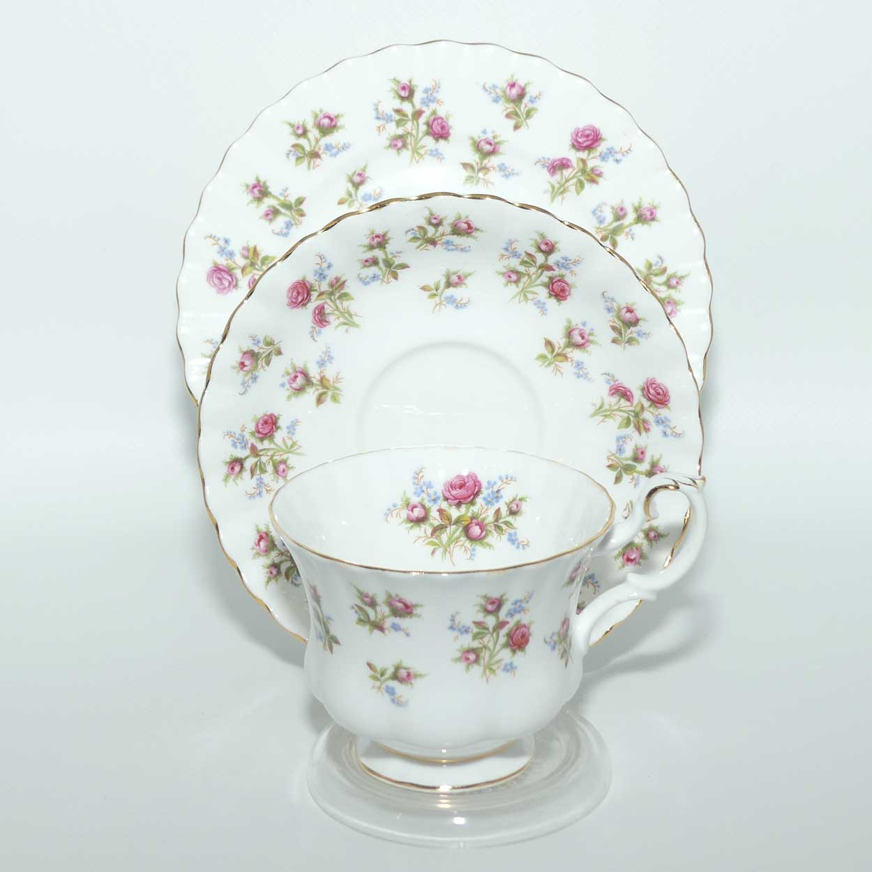 Royal Albert Bone China England Winsome trio | early patterned stamp | toned