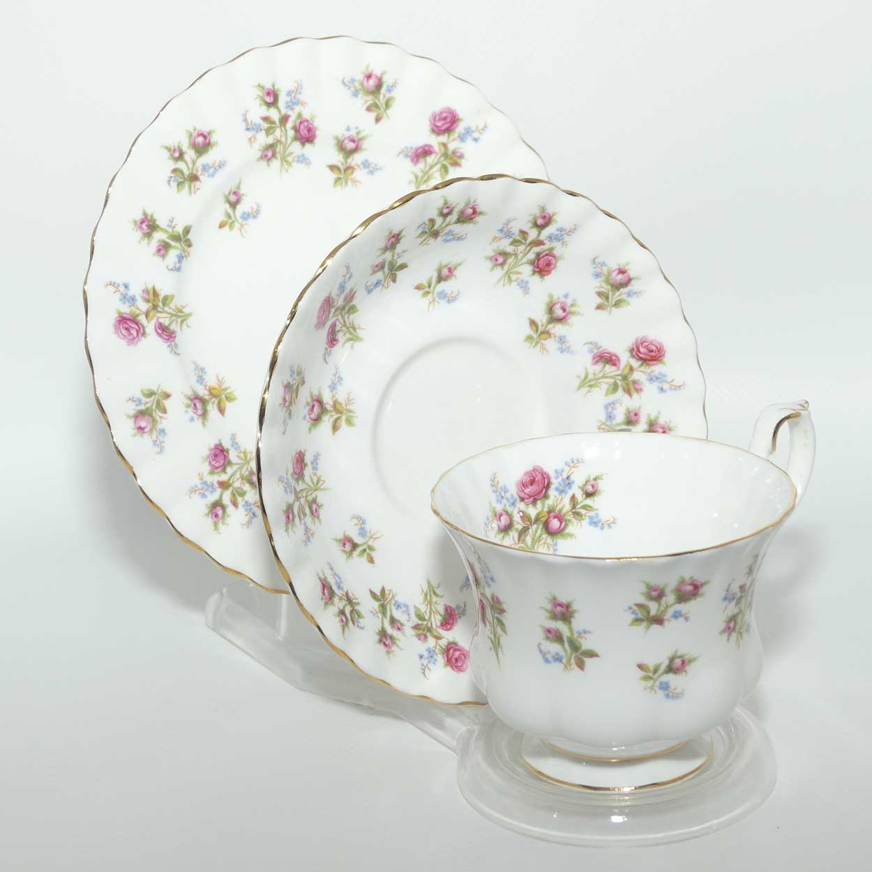 Royal Albert Bone China England Winsome trio | early patterned stamp | toned