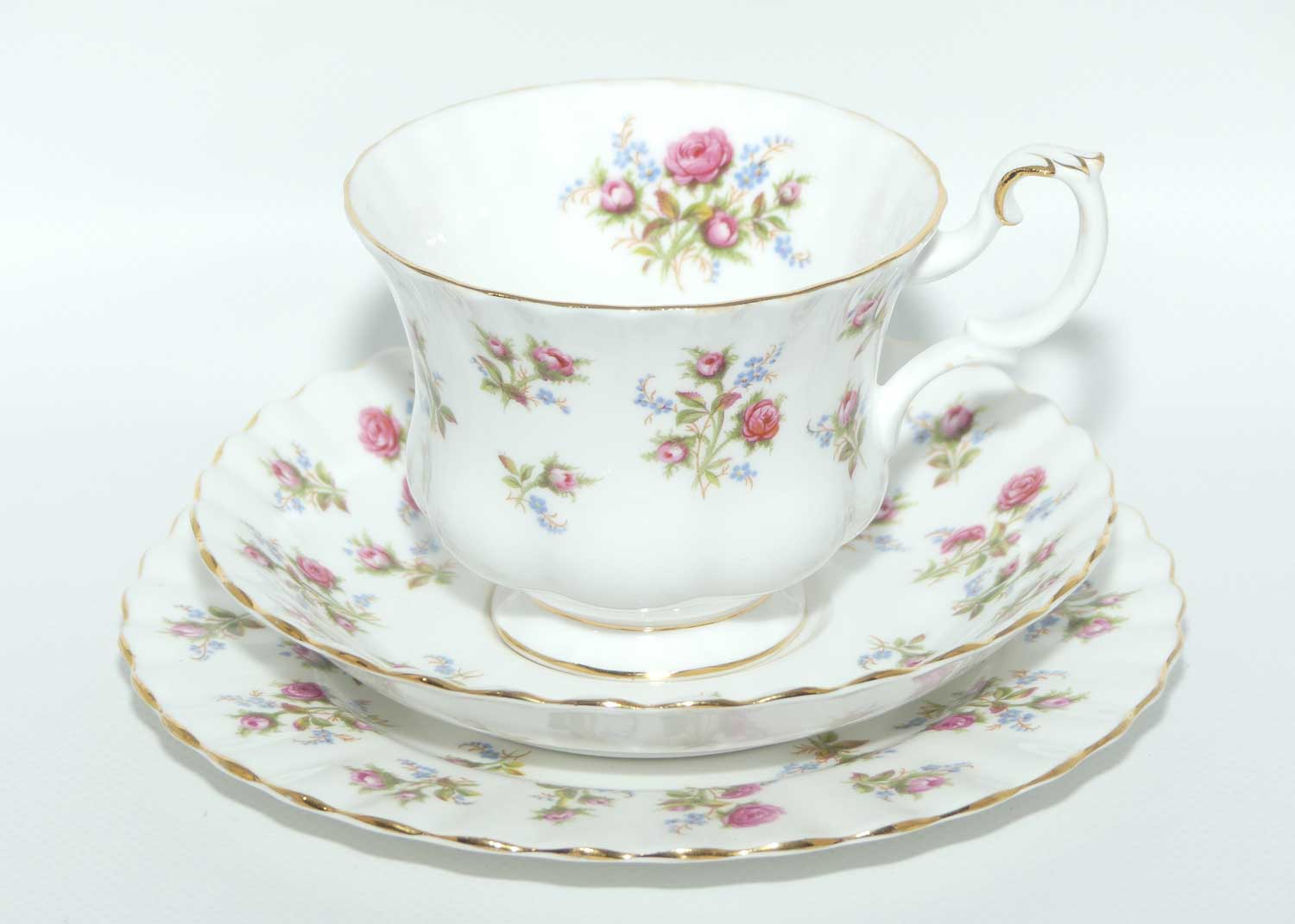 Royal Albert Bone China England Winsome trio | early patterned stamp | toned