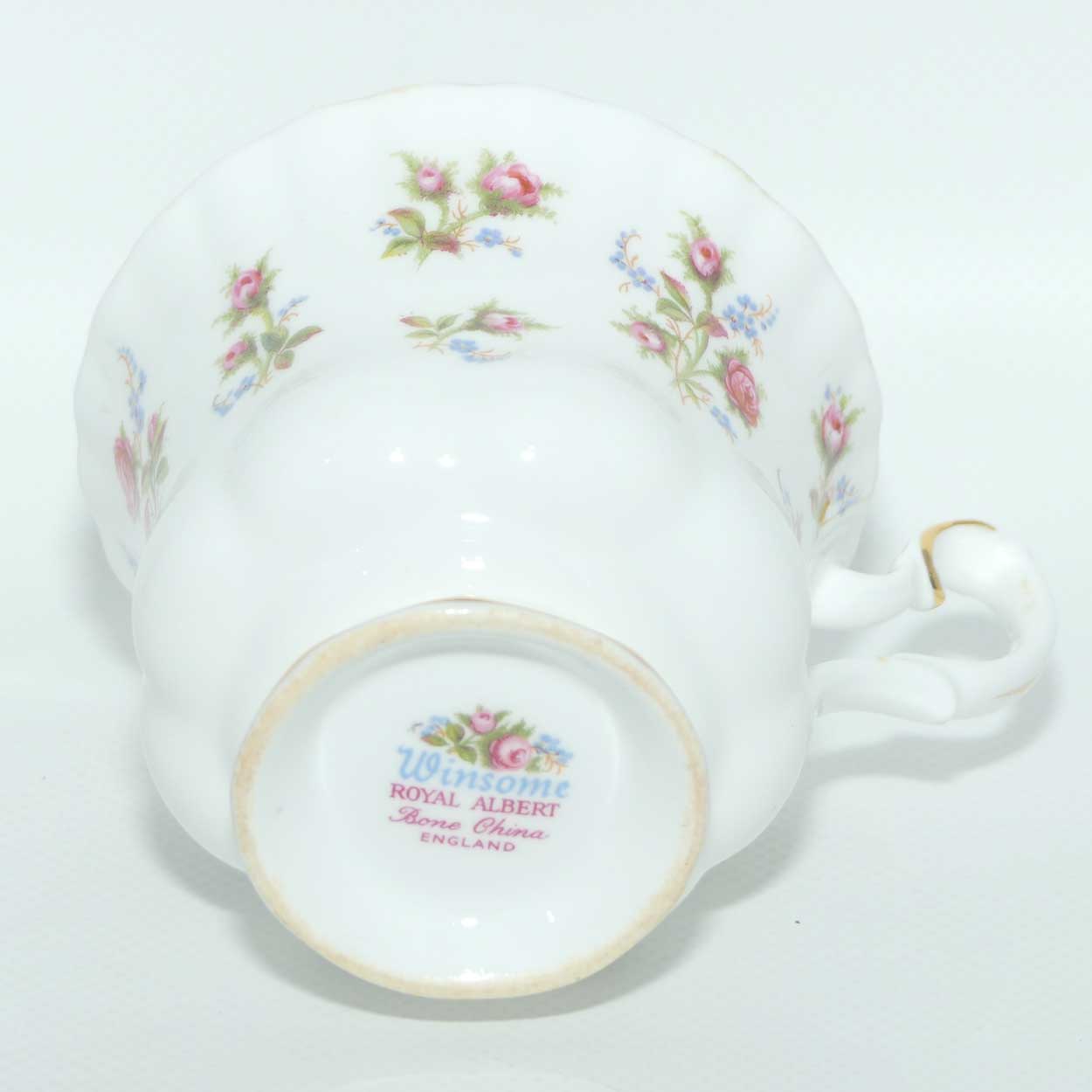 Royal Albert Bone China England Winsome trio | early patterned stamp | toned