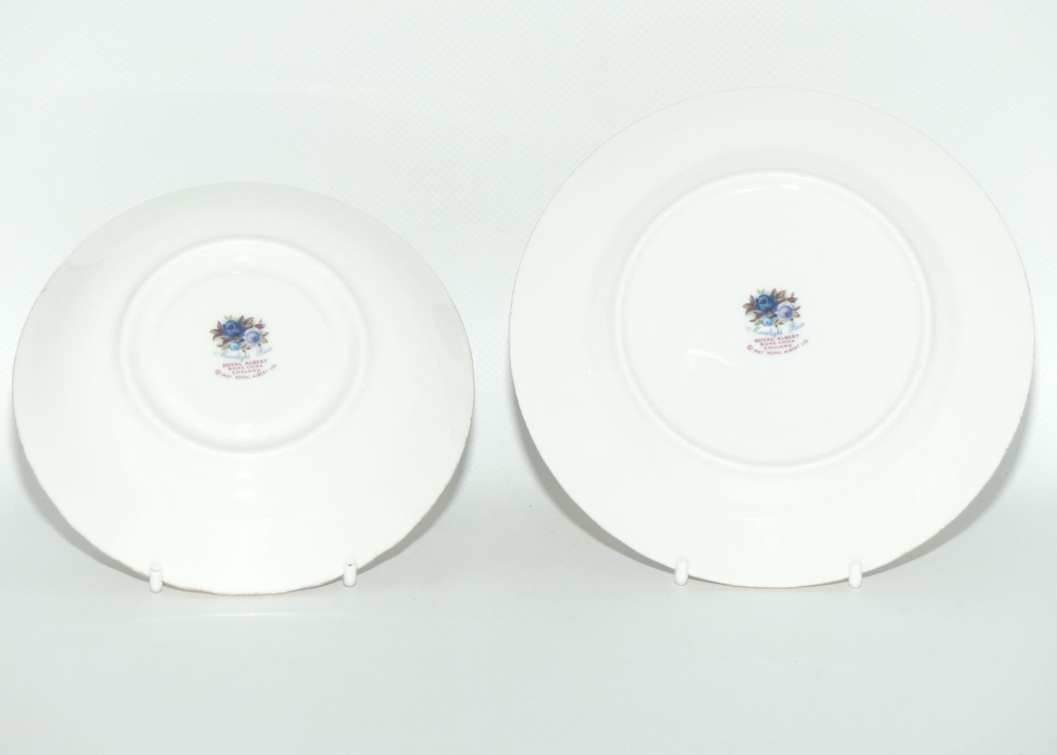 Royal Albert Bone China England Moonlight Rose tea trio | UK made