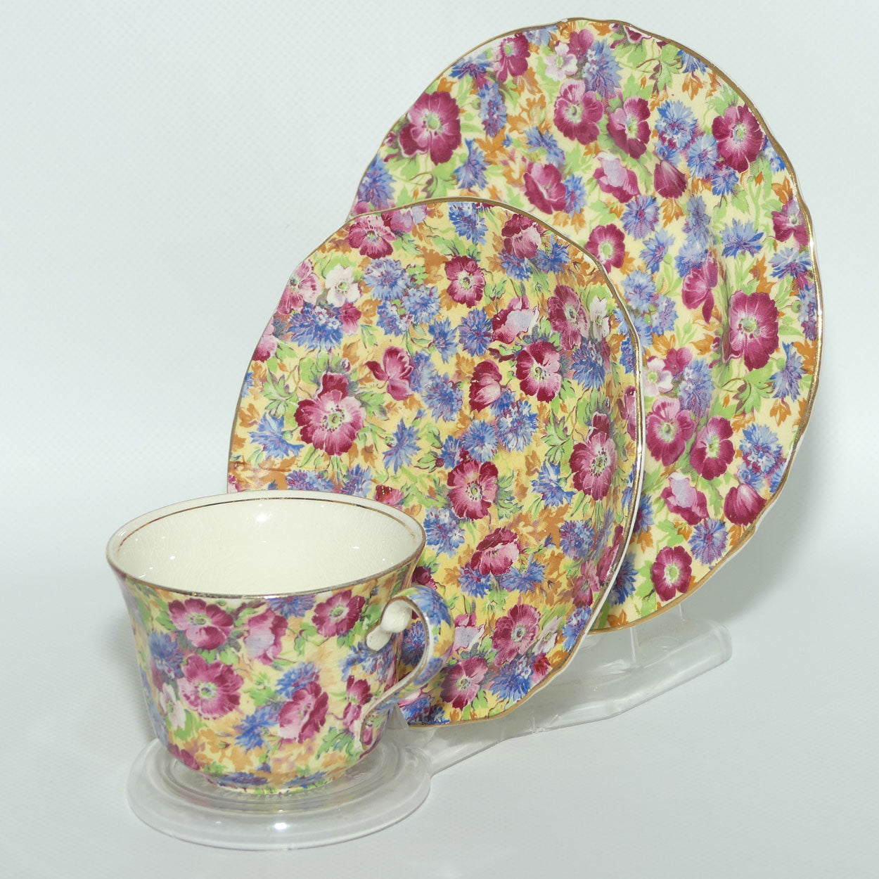 Roundabout Antiques · Products · Royal Winton Grimwades Chintz Royalty trio | Square saucer | Round plate · Shopify