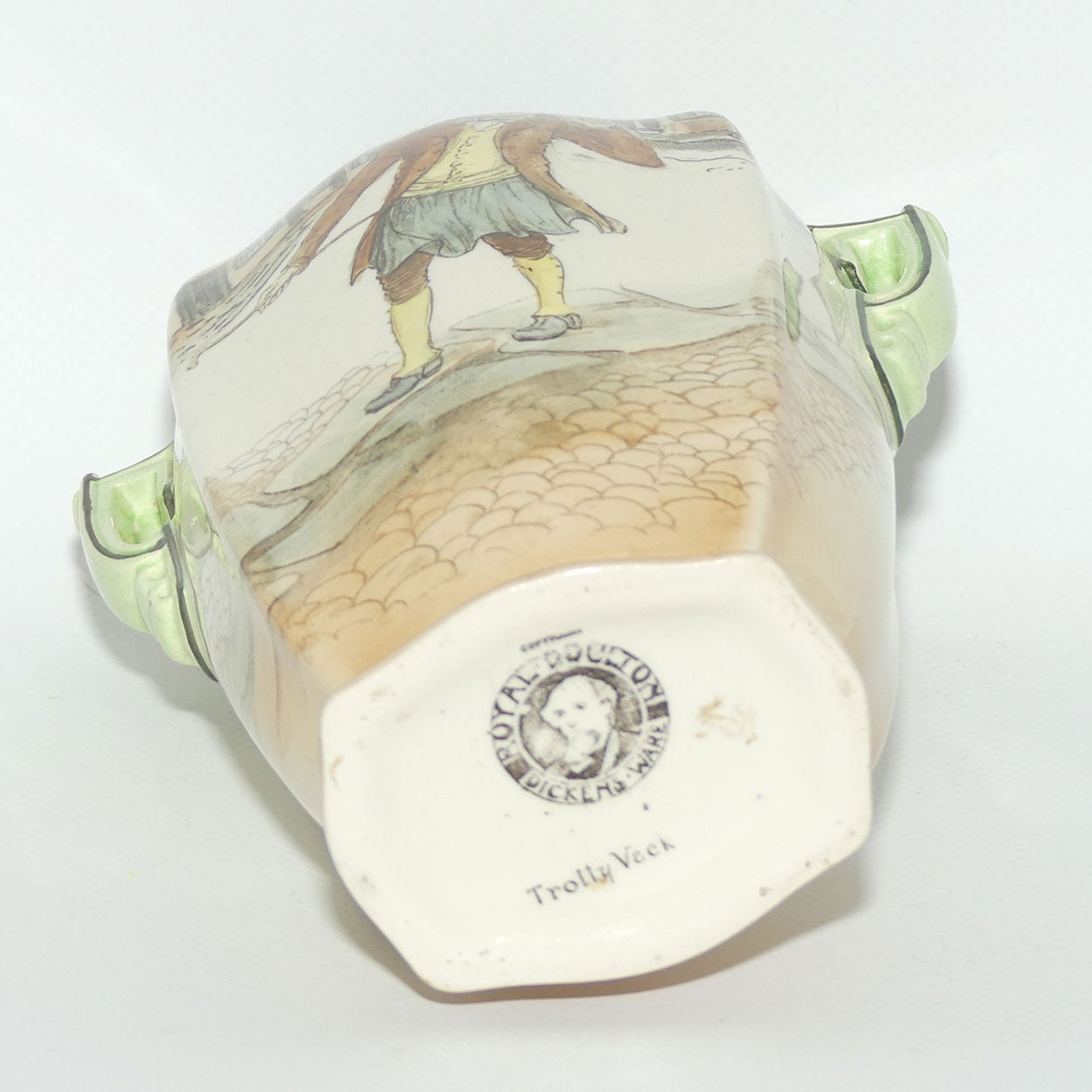 Royal Doulton Dickens Trotty Veck double handled unusual shape vase