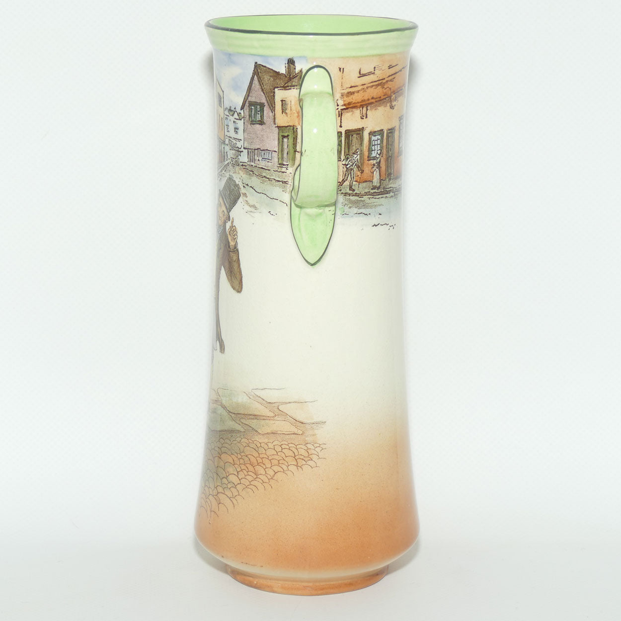 Royal Doulton Dickens Trotty Veck double handled cylinder vase D2973