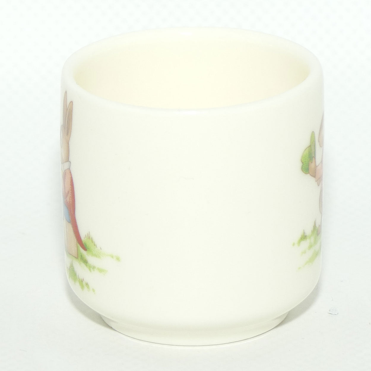 Royal Doulton Bunnykins egg cup | Trumpeter | Raising Hat