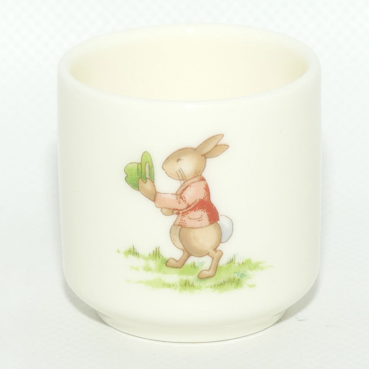 Royal Doulton Bunnykins egg cup | Trumpeter | Raising Hat