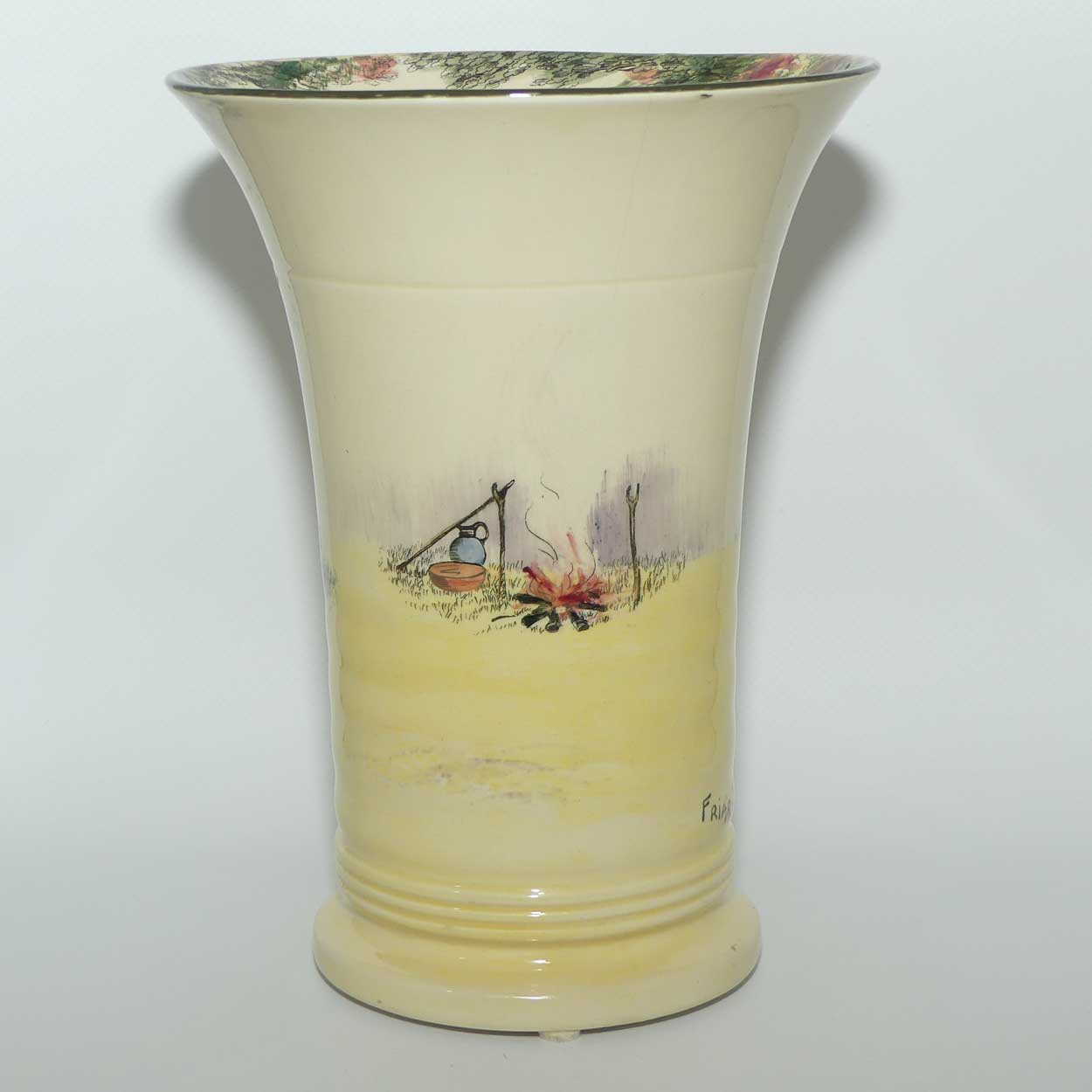 Royal Doulton Under the Greenwood Tree | Robin Hood tall trumpet shape vase