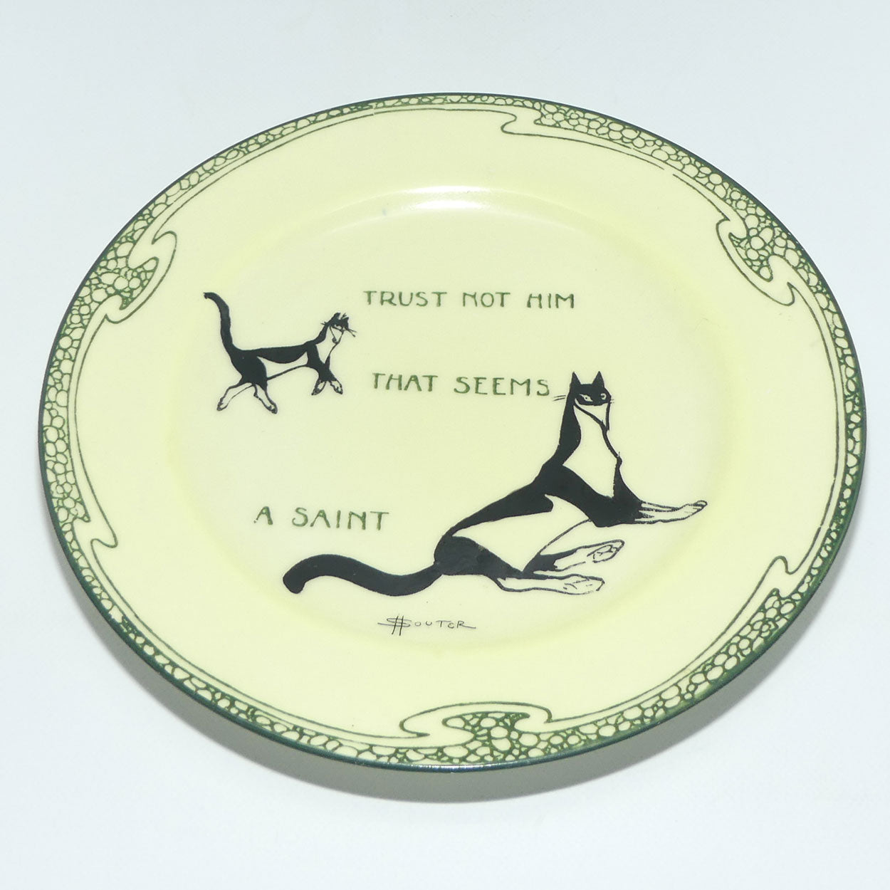 Royal Doulton Souter Cats plate | 18cm | Trust Not Him that Seems a Saint