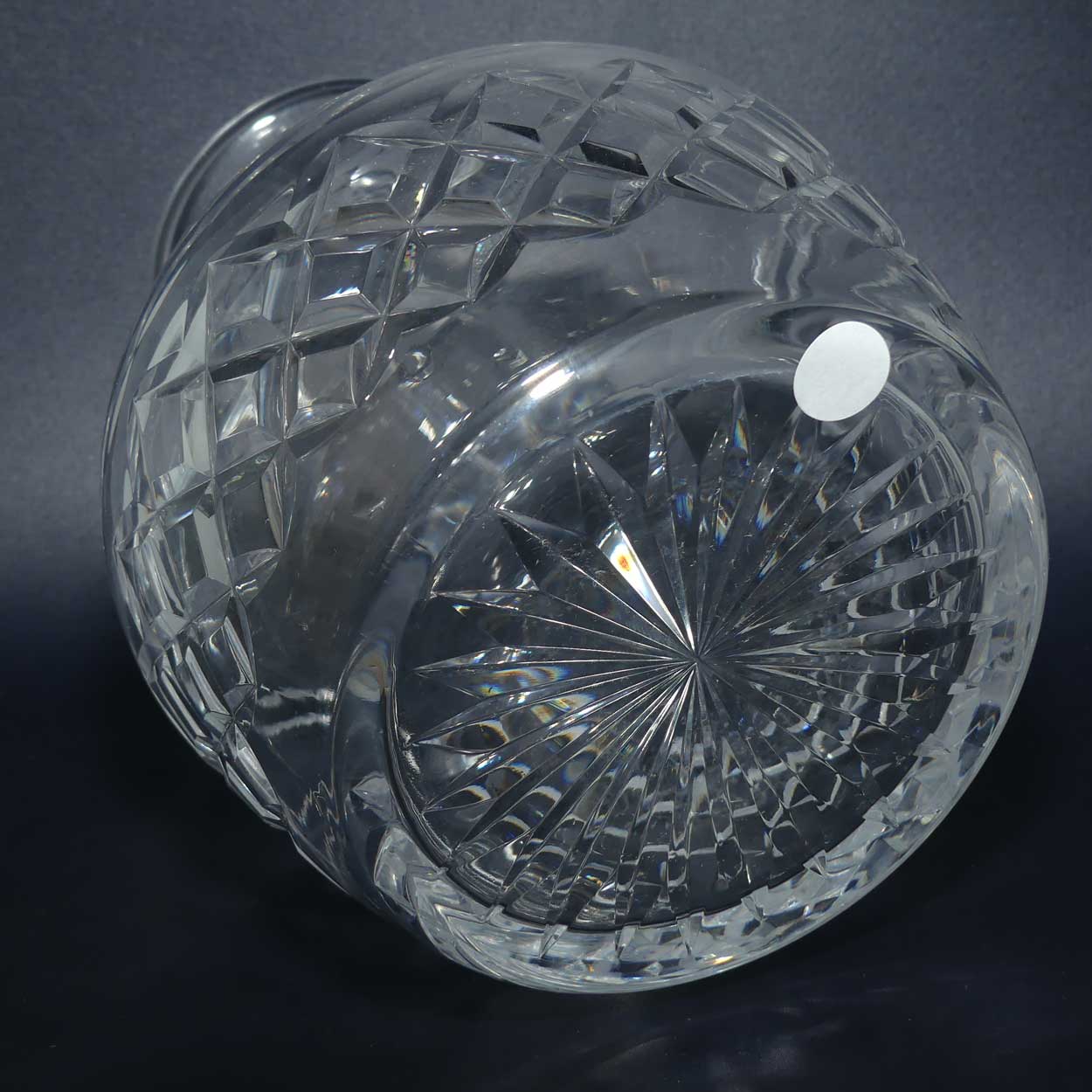 Tudor Crystal England Diamond Cut mushroom top decanter