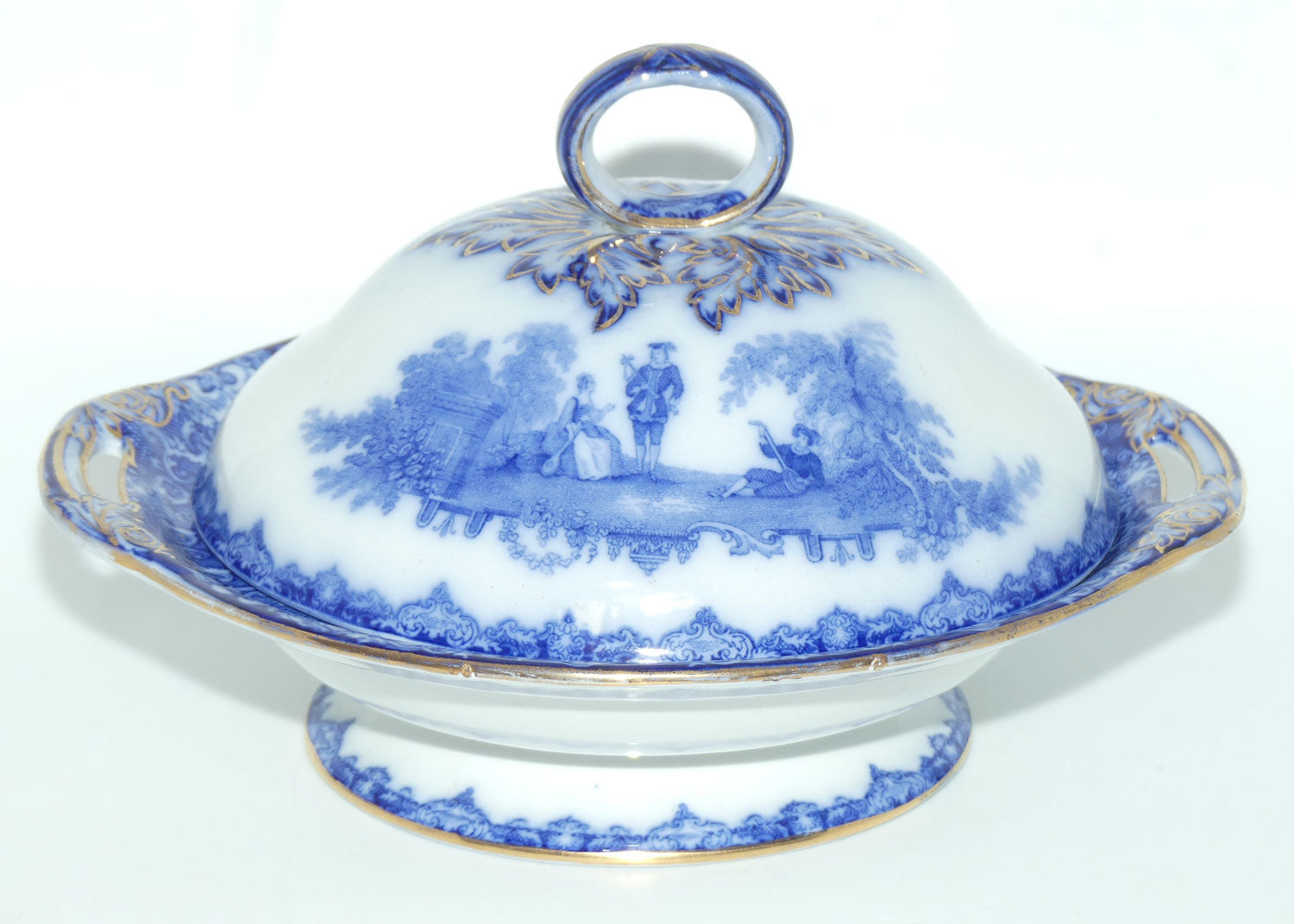 Doulton Watteau pattern Blue and White Tureen | #2
