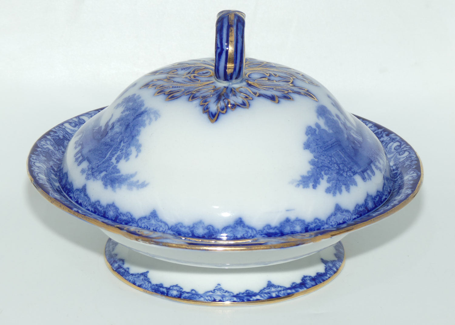 Doulton Watteau pattern Blue and White Tureen | #2