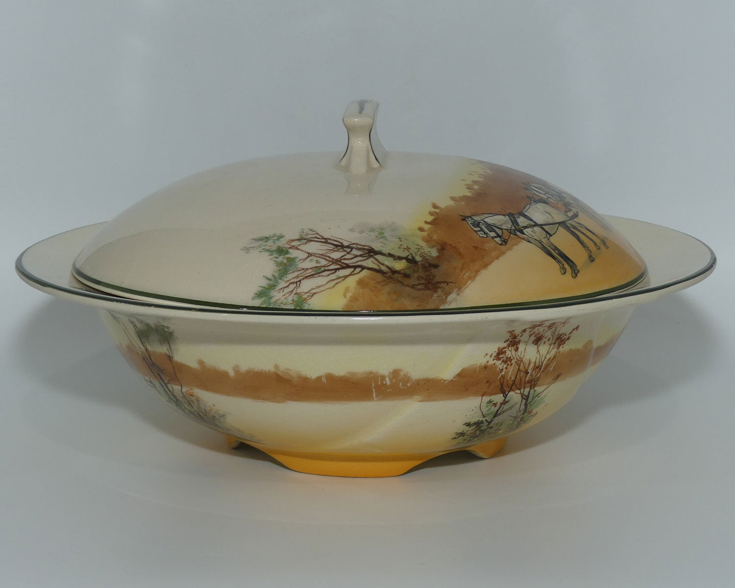 Royal Doulton Coaching Days Art Deco lidded tureen | #3