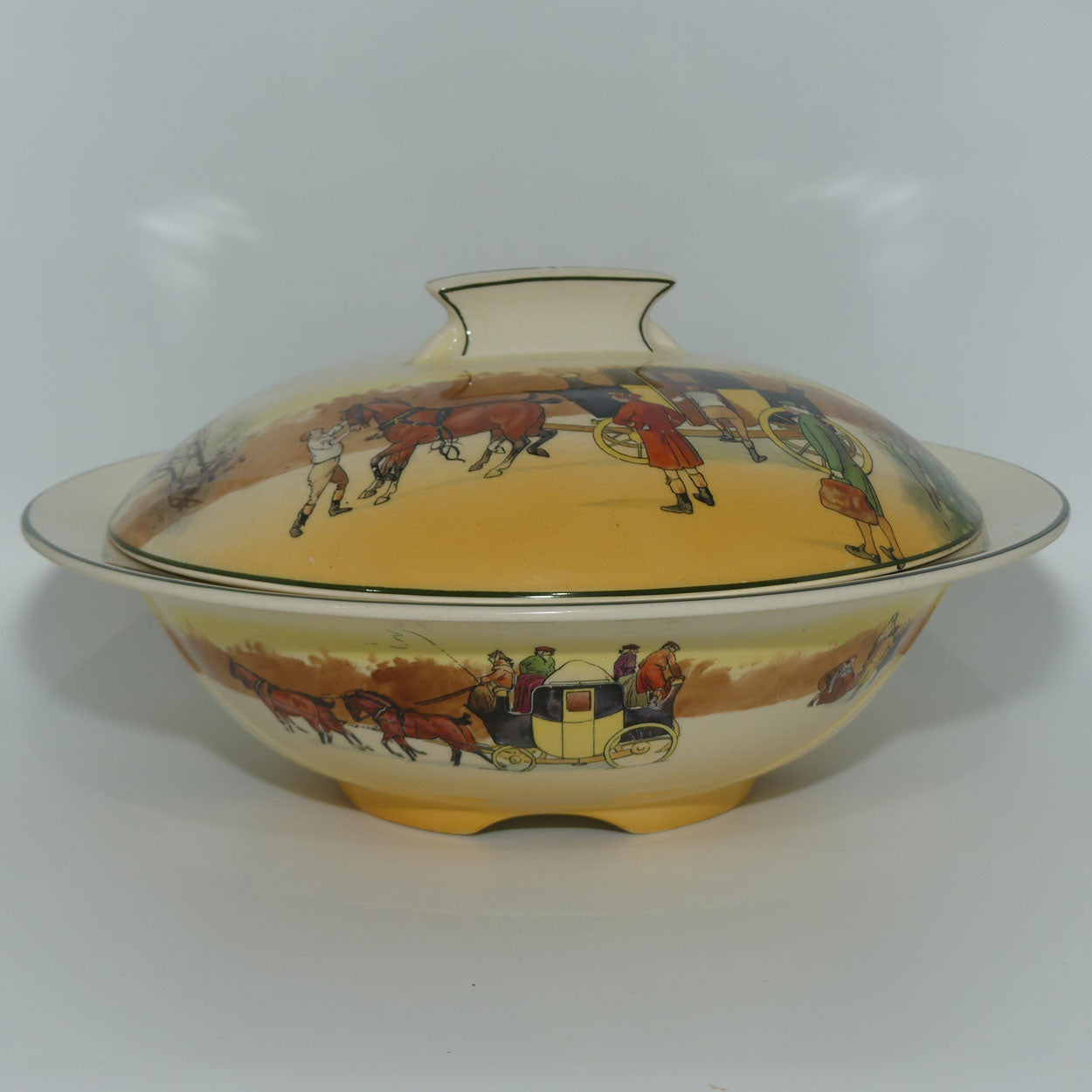 Royal Doulton Coaching Days Art Deco lidded tureen | #4
