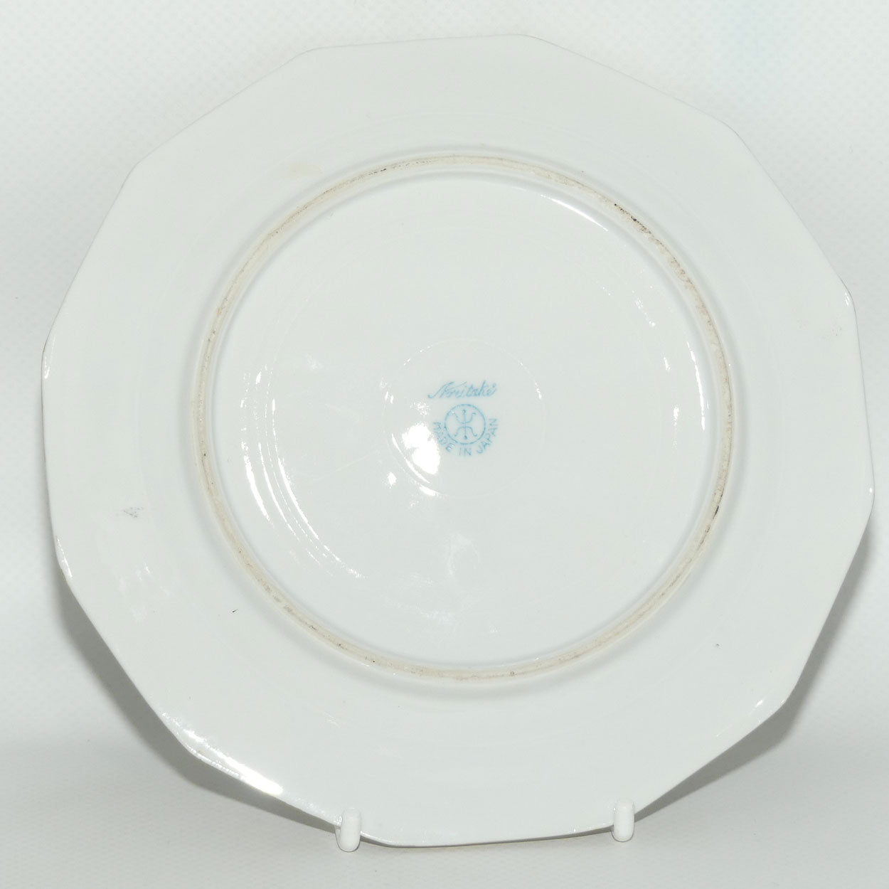 Early Noritake Hand Painted and Gilt decorated Blue ground tea trio | #3 | Lake Scene