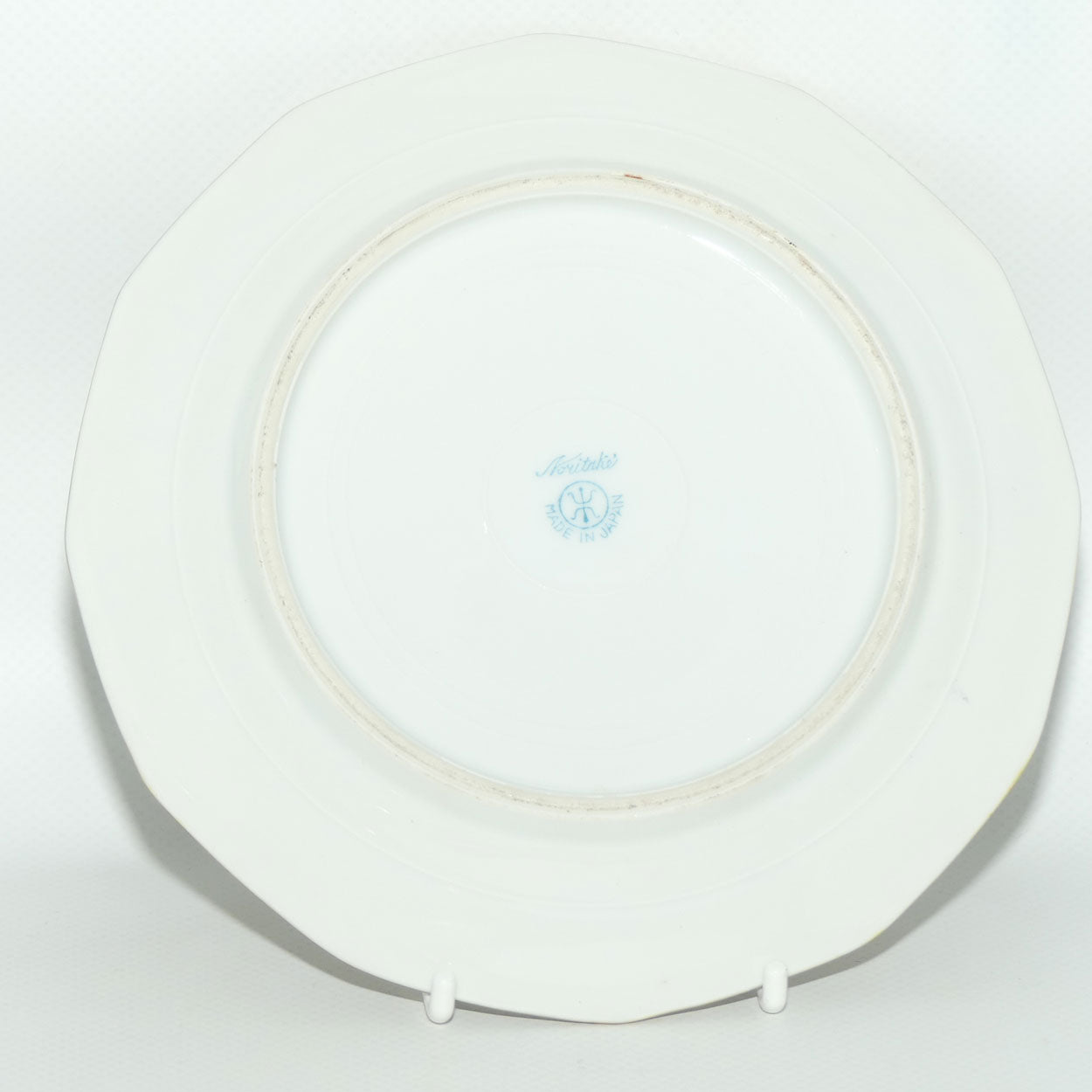 Early Noritake Hand Painted and Gilt decorated Blue ground tea trio | #4 | Lake Scene