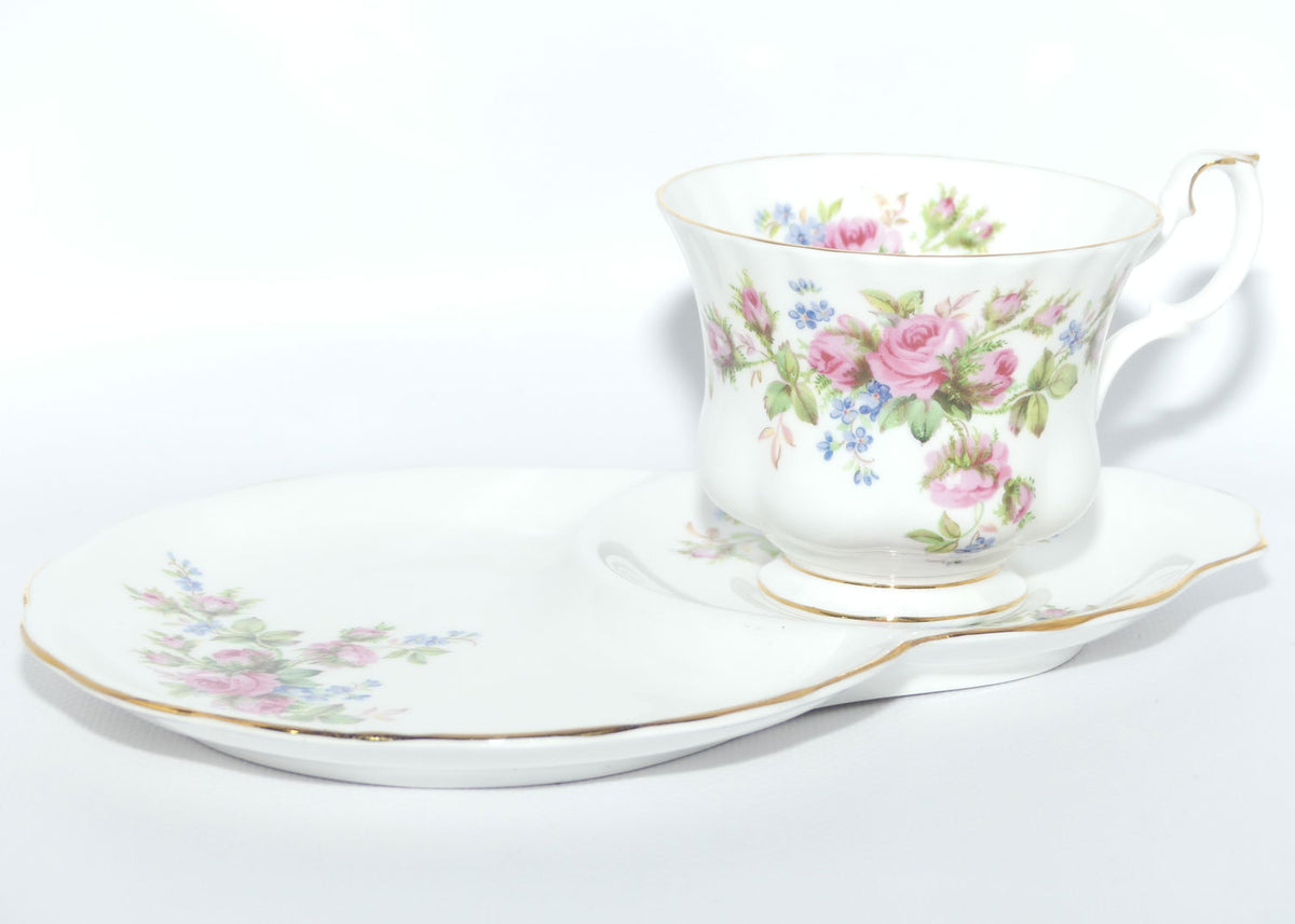 Royal Albert Bone China England Moss Rose Hostess Duo | Early backstamp