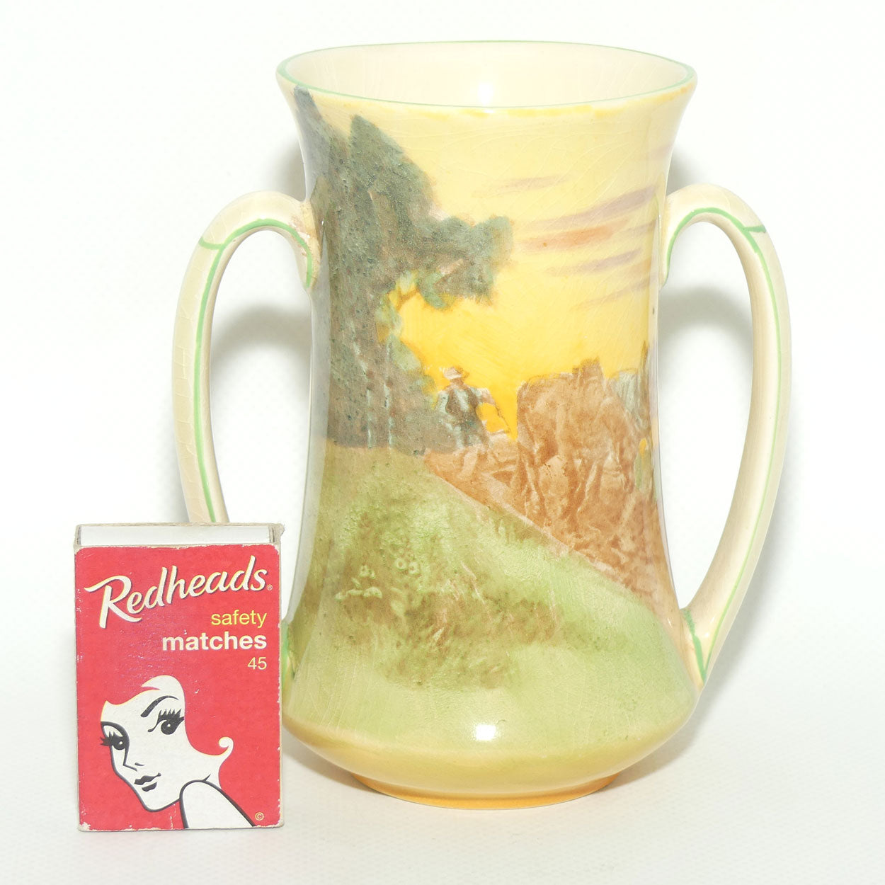Royal Doulton Ploughing twin handled vase D5650