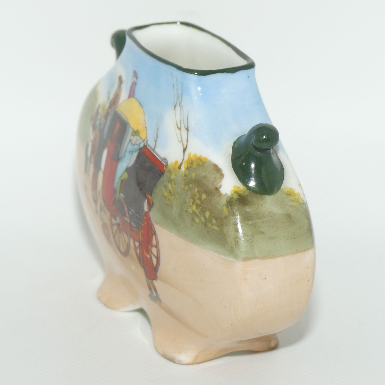Royal Doulton Coaching Days twin teardrop handle vase | rare Blue Sky variation | E2768