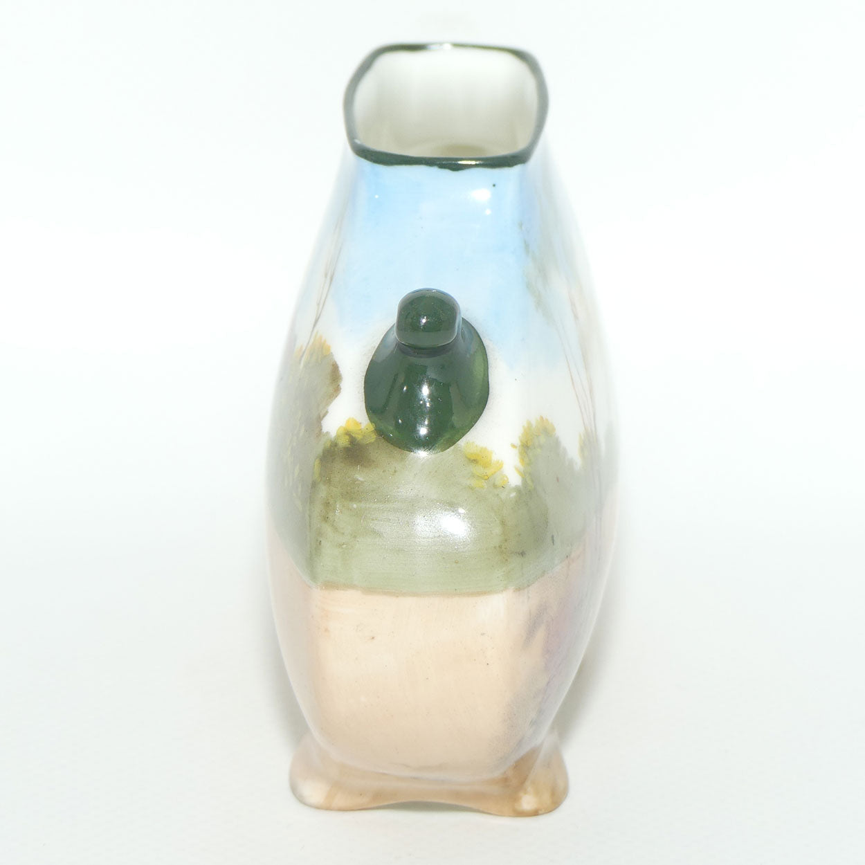 Royal Doulton Coaching Days twin teardrop handle vase | rare Blue Sky variation | E2768