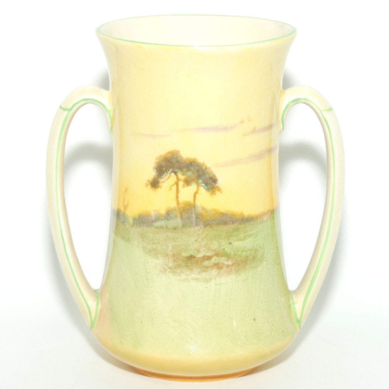 Royal Doulton Ploughing twin handled vase D5650