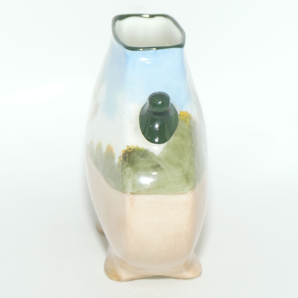 Royal Doulton Coaching Days twin teardrop handle vase | rare Blue Sky variation | E2768