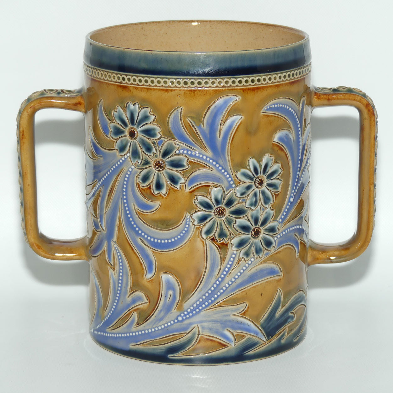 Doulton Lambeth Eliza Simmance stoneware double handled loving cup