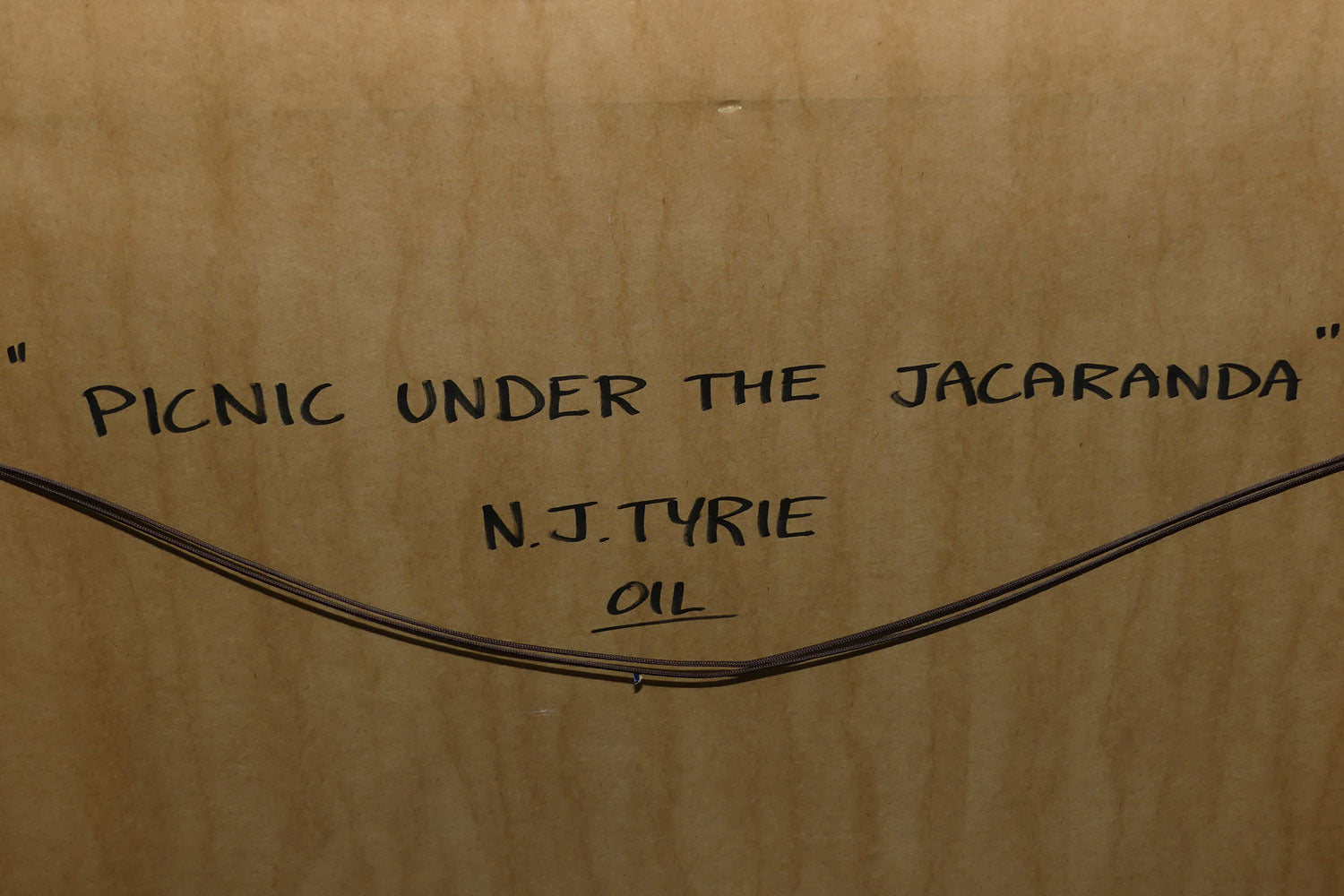 Australian Oil Painting | NJ Jim Tyrie | Picnic Under the Jacaranda