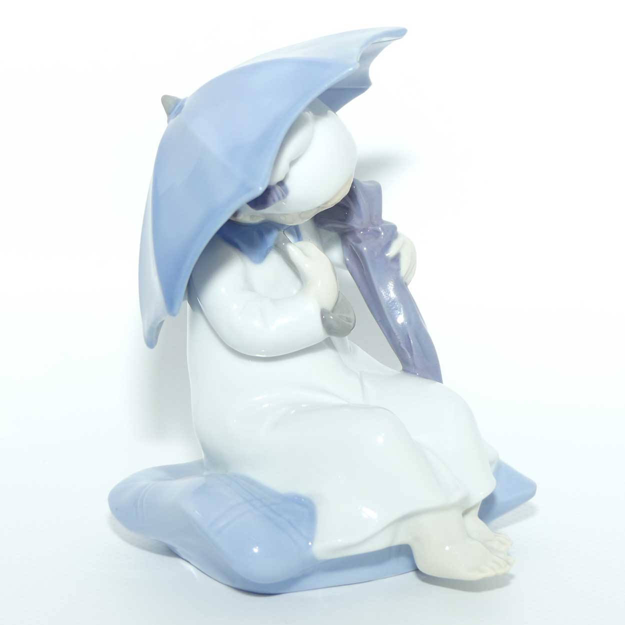 Grafenthal Carl Scheidig Porcelain Boy Sheltering Under Umbrella figure