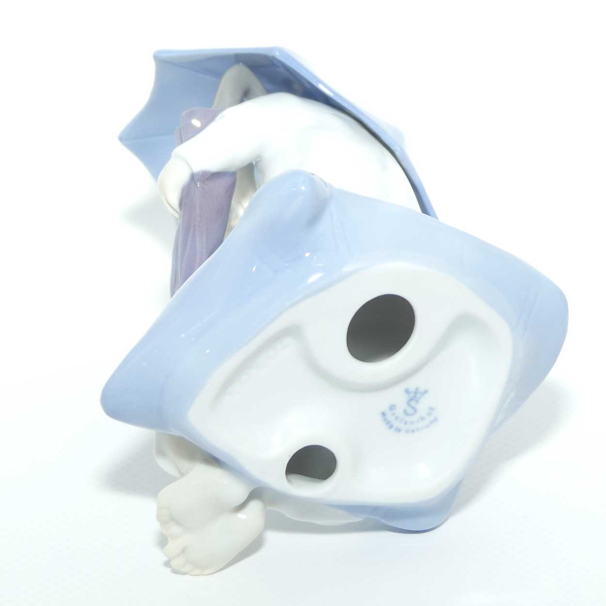 Grafenthal Carl Scheidig Porcelain Boy Sheltering Under Umbrella figure