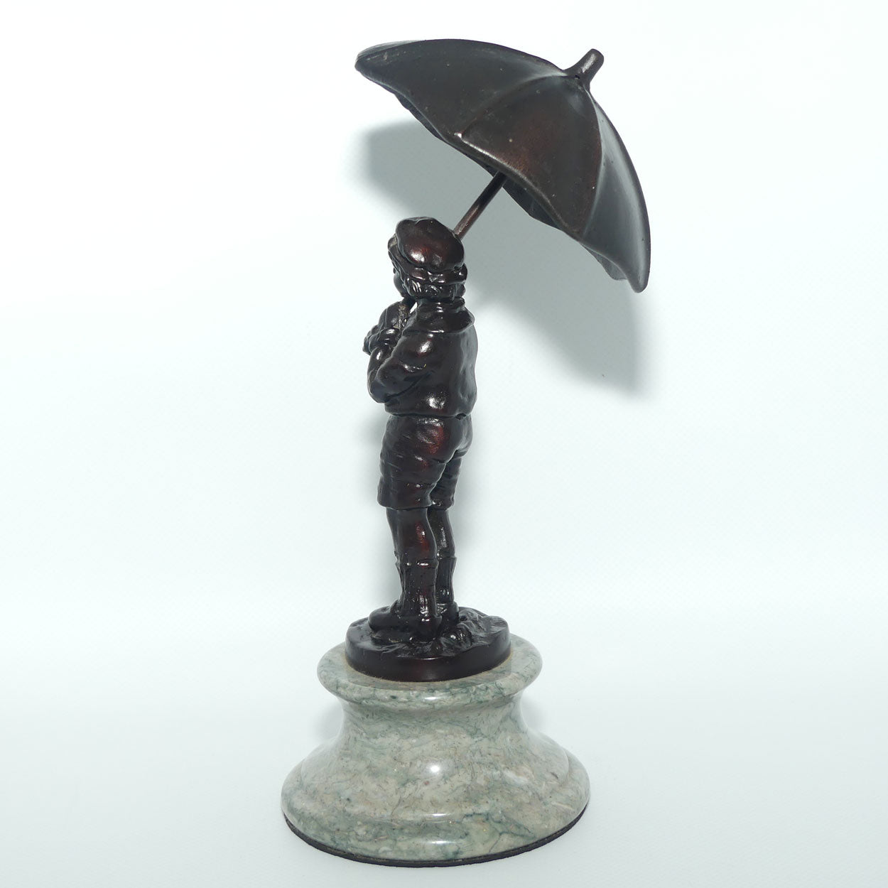 Decorator Cold Cast Bronze | Child under Umbrella | Chiparus style