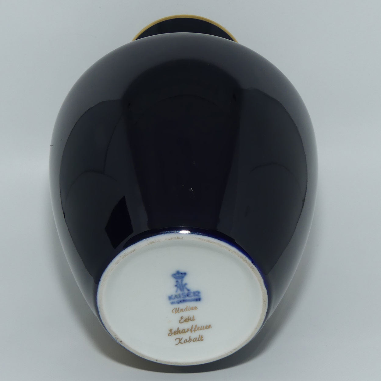 AK Kaiser West Germany floral vase | Undine Echt Scharffeuer Kobalt