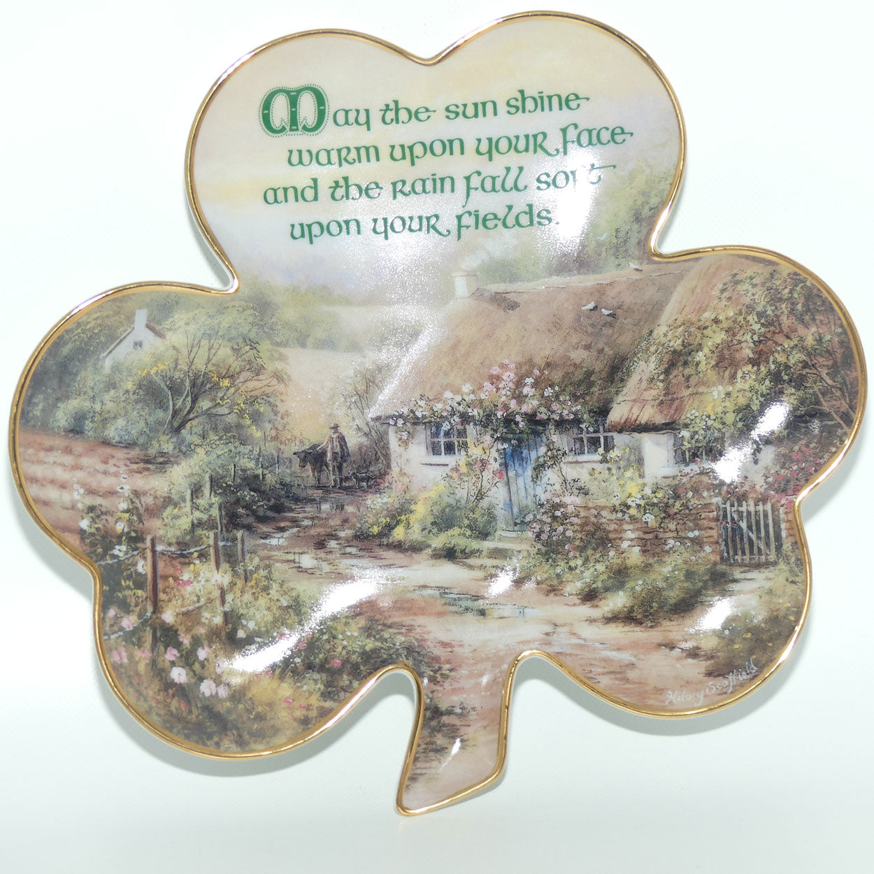 Franklin Mint Heirloom plate | Irish Clover | May the Sun Shine Warm Upon your Face