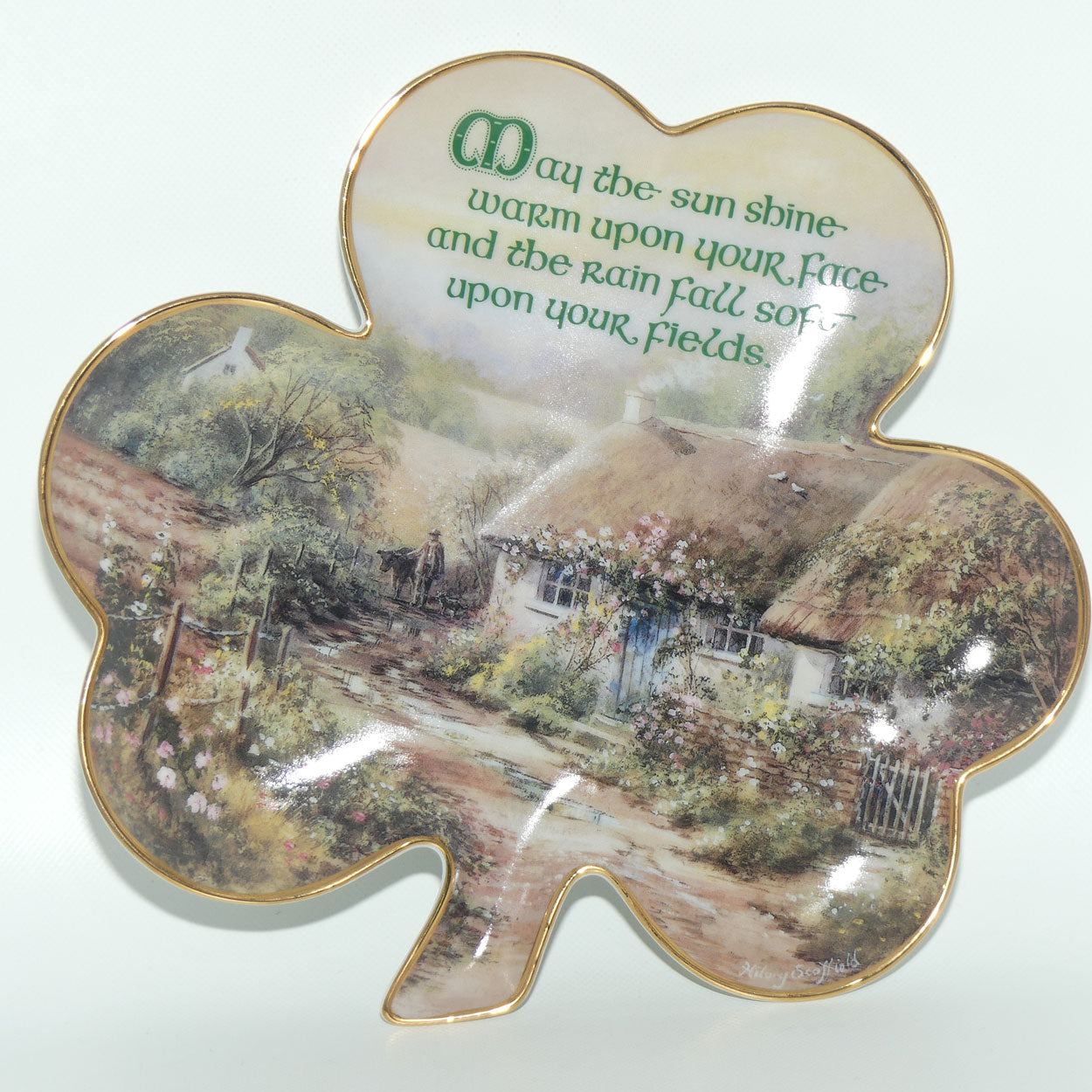 Franklin Mint Heirloom plate | Irish Clover | May the Sun Shine Warm Upon your Face