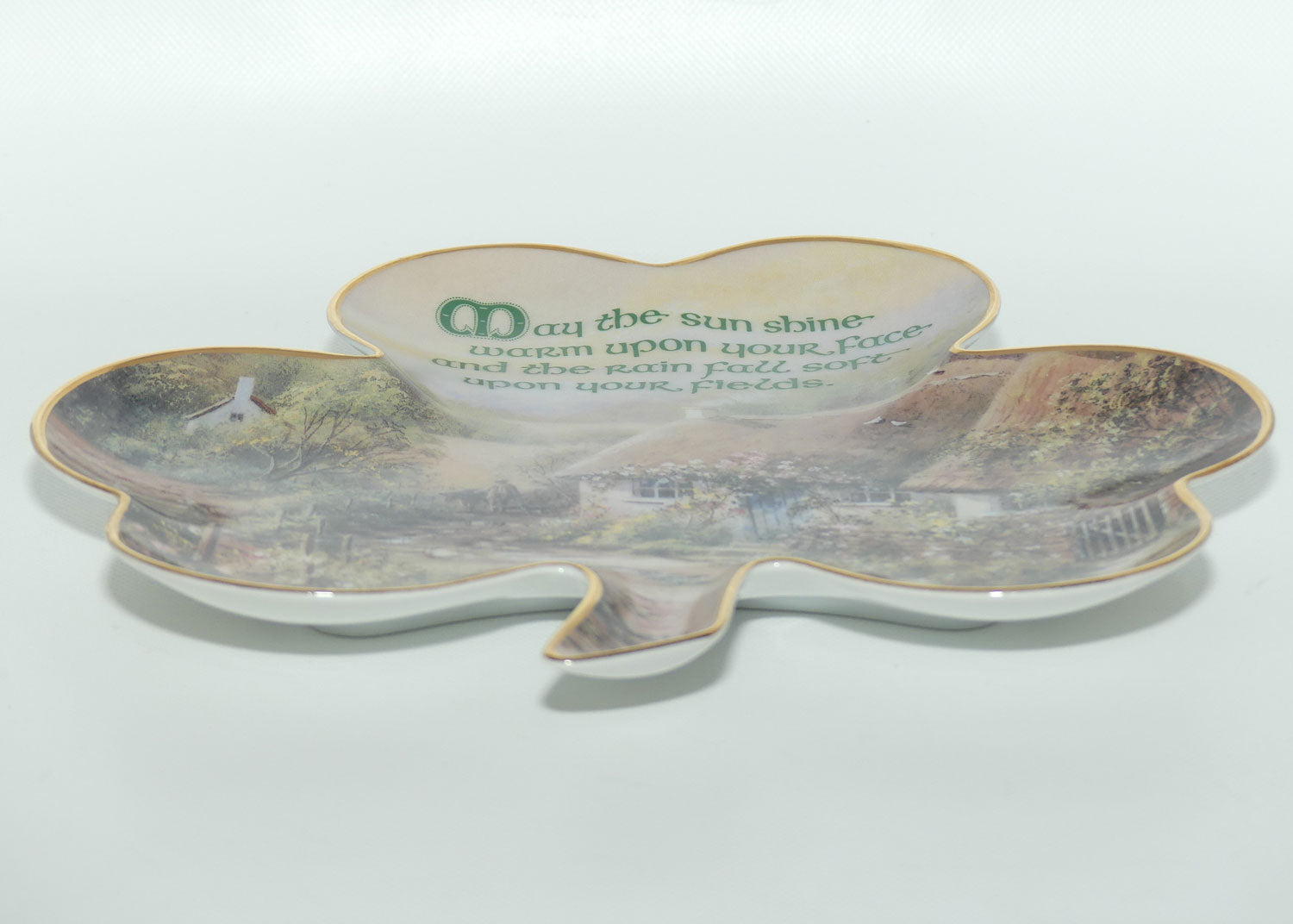 Franklin Mint Heirloom plate | Irish Clover | May the Sun Shine Warm Upon your Face