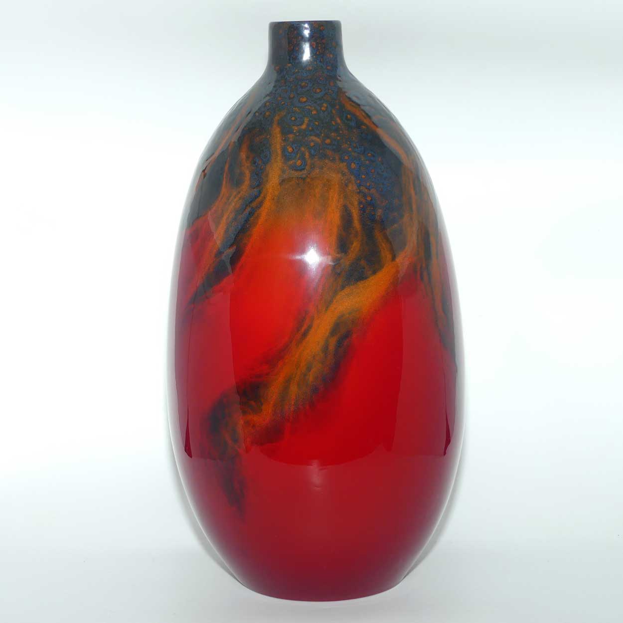 Royal Doulton Flambe Veined very large bulbous vase | 40cm | Shape 1622