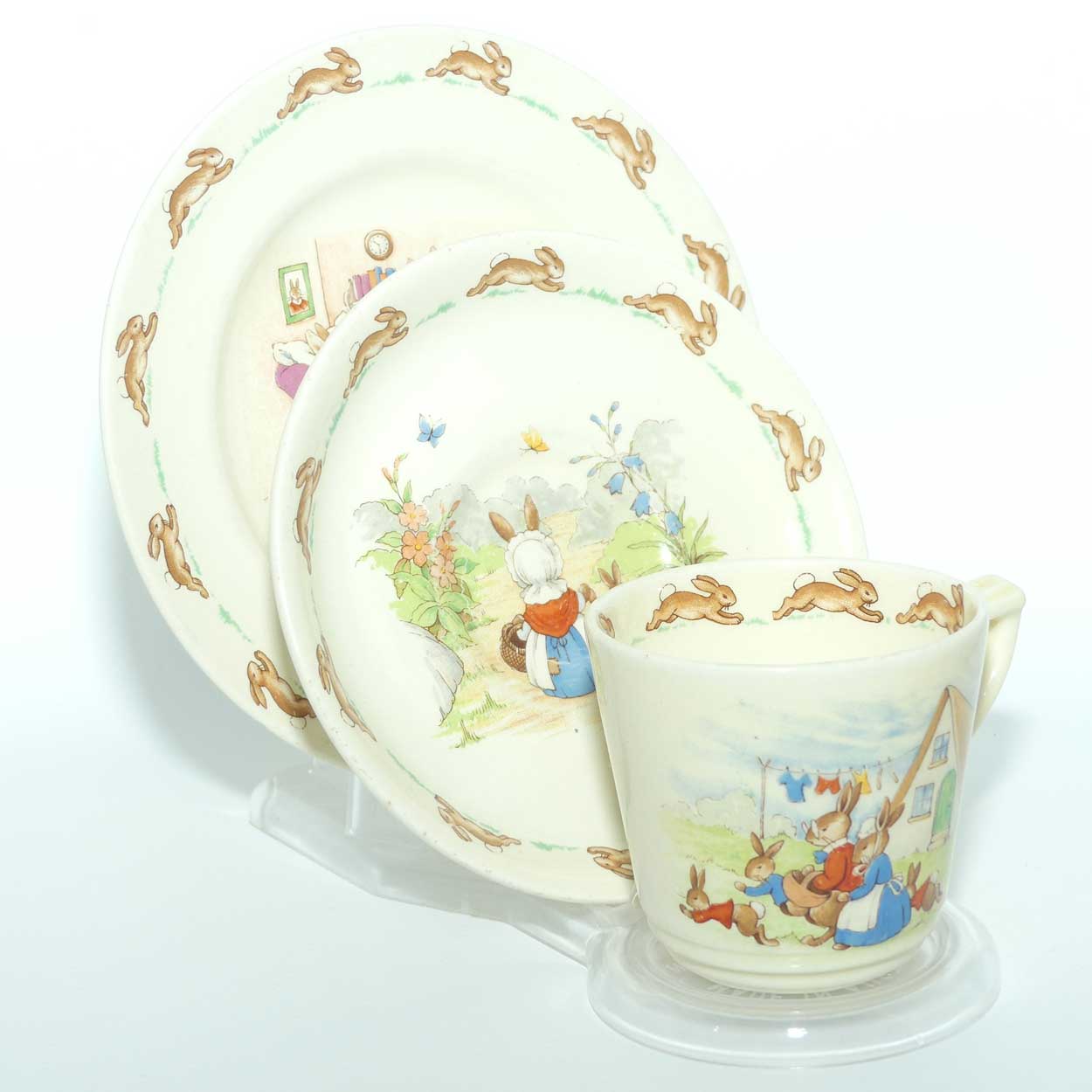 Royal Doulton Bunnykins trio | each piece signed Barbara Vernon