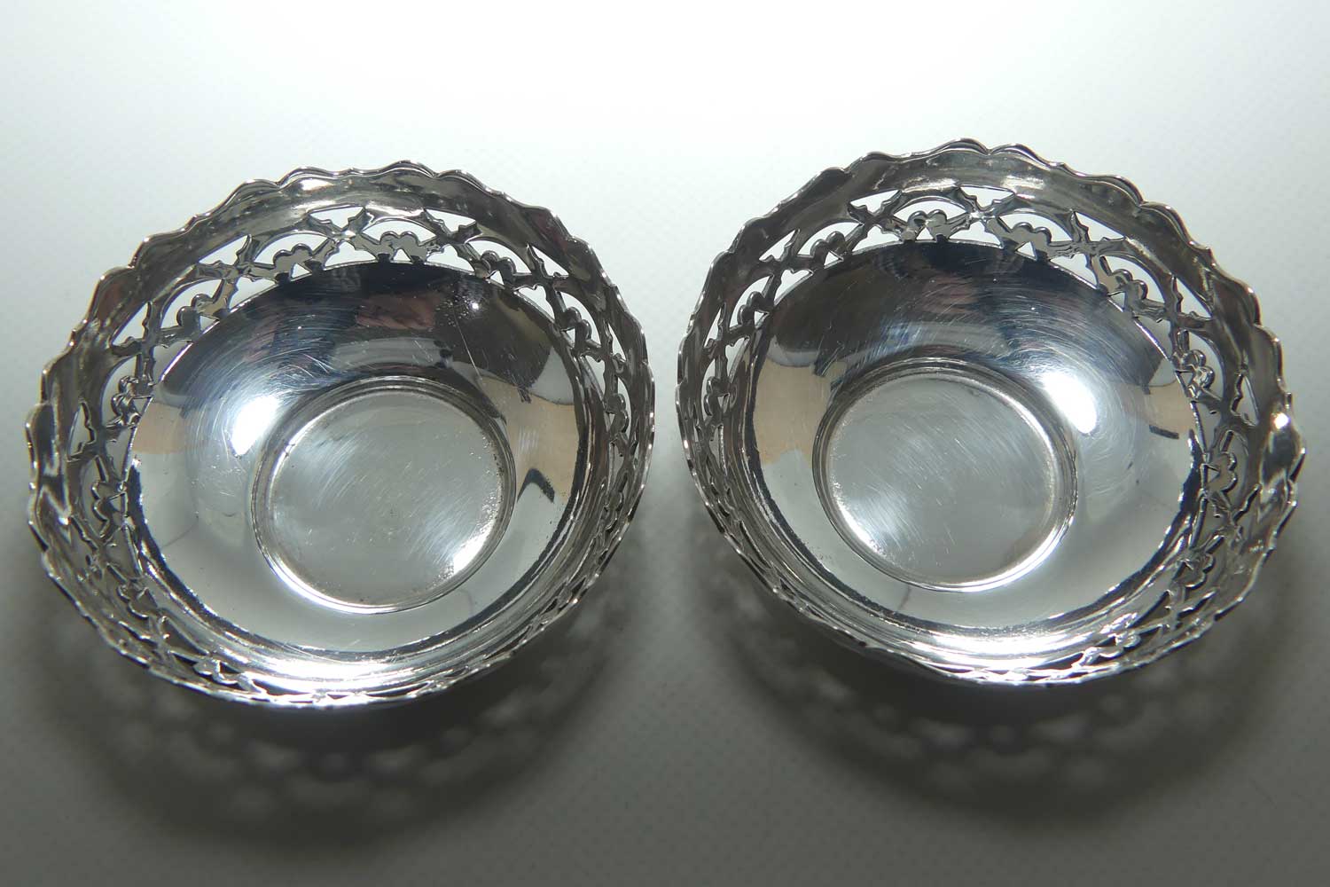 Pair of Viceroy Plate | Silver Plate pierced gallery bowls
