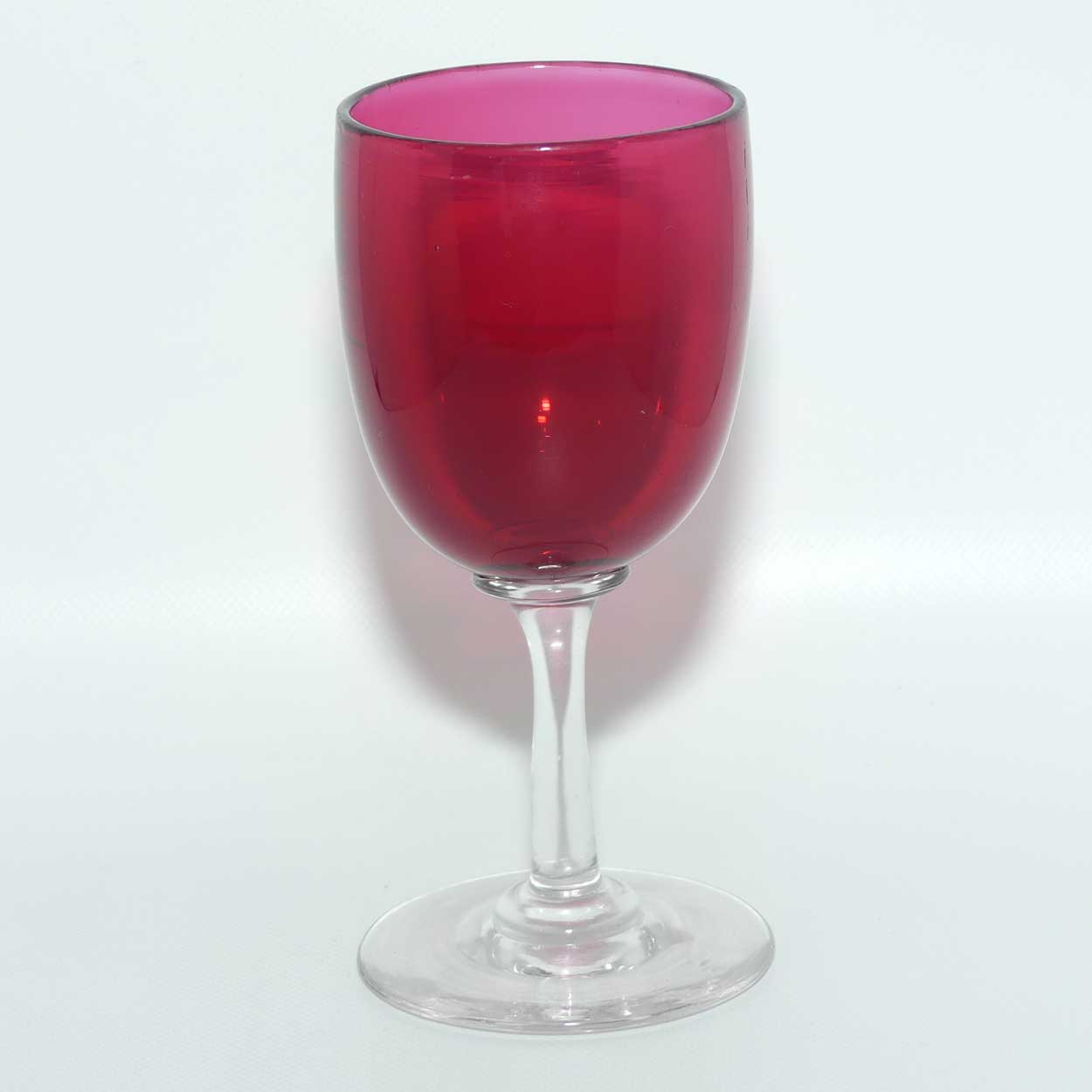 Victorian Cranberry Wine glass c.1880 | #2