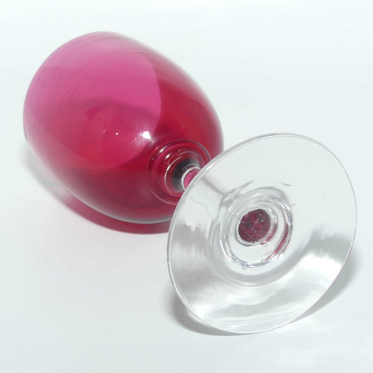 Victorian Cranberry Wine glass c.1880 | #2