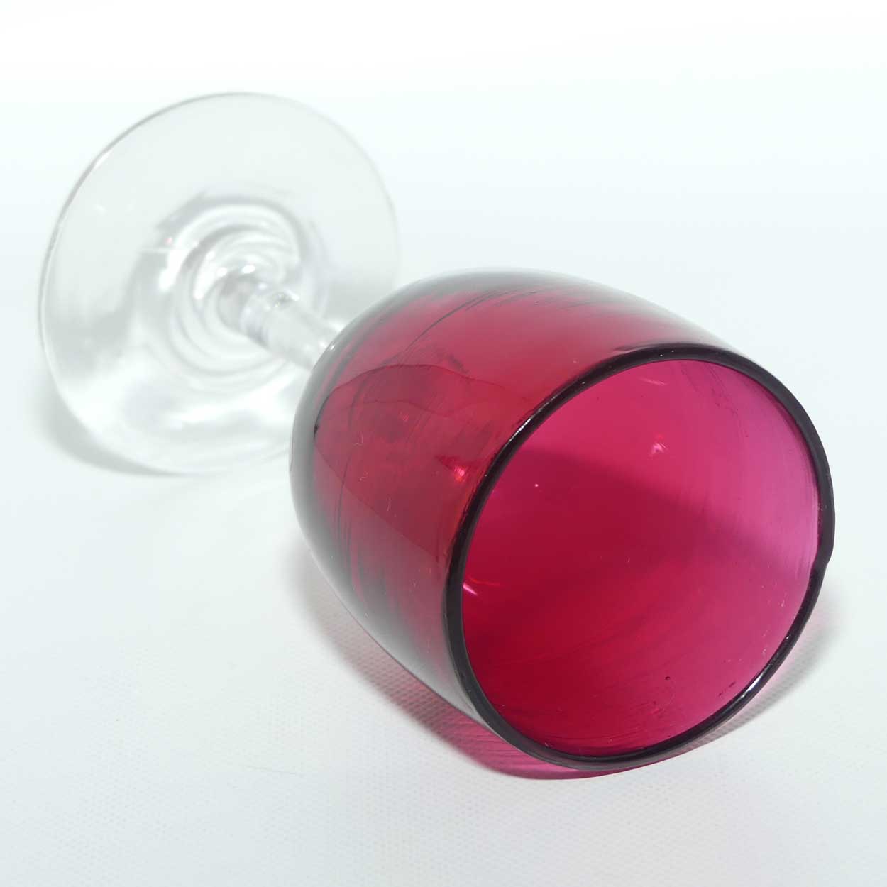 Victorian Cranberry Wine glass c.1880 | #2