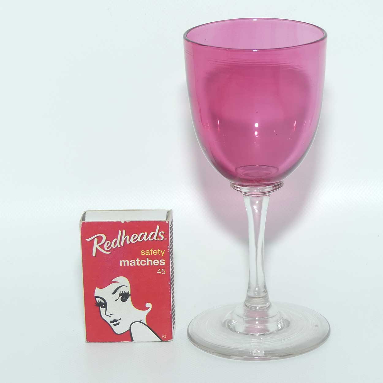 Victorian Cranberry Wine glass | c.1880 | #1