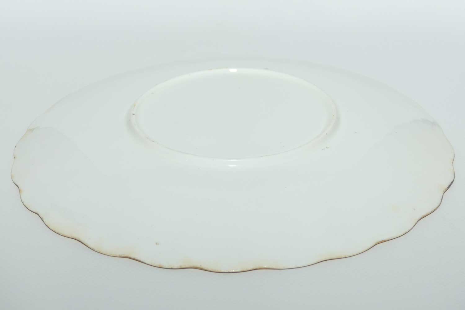 Victorian era hand painted Roses plate with Butterfly | c.1880