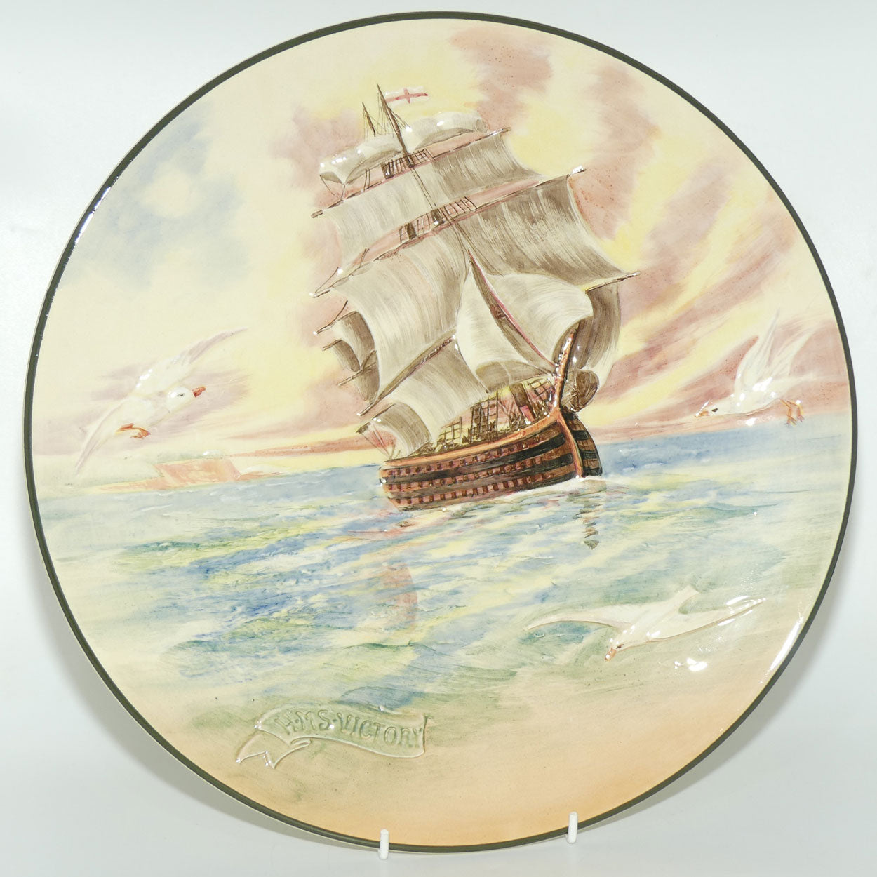 Royal Doulton Famous Ships H.M.S Victory wall charger D5957