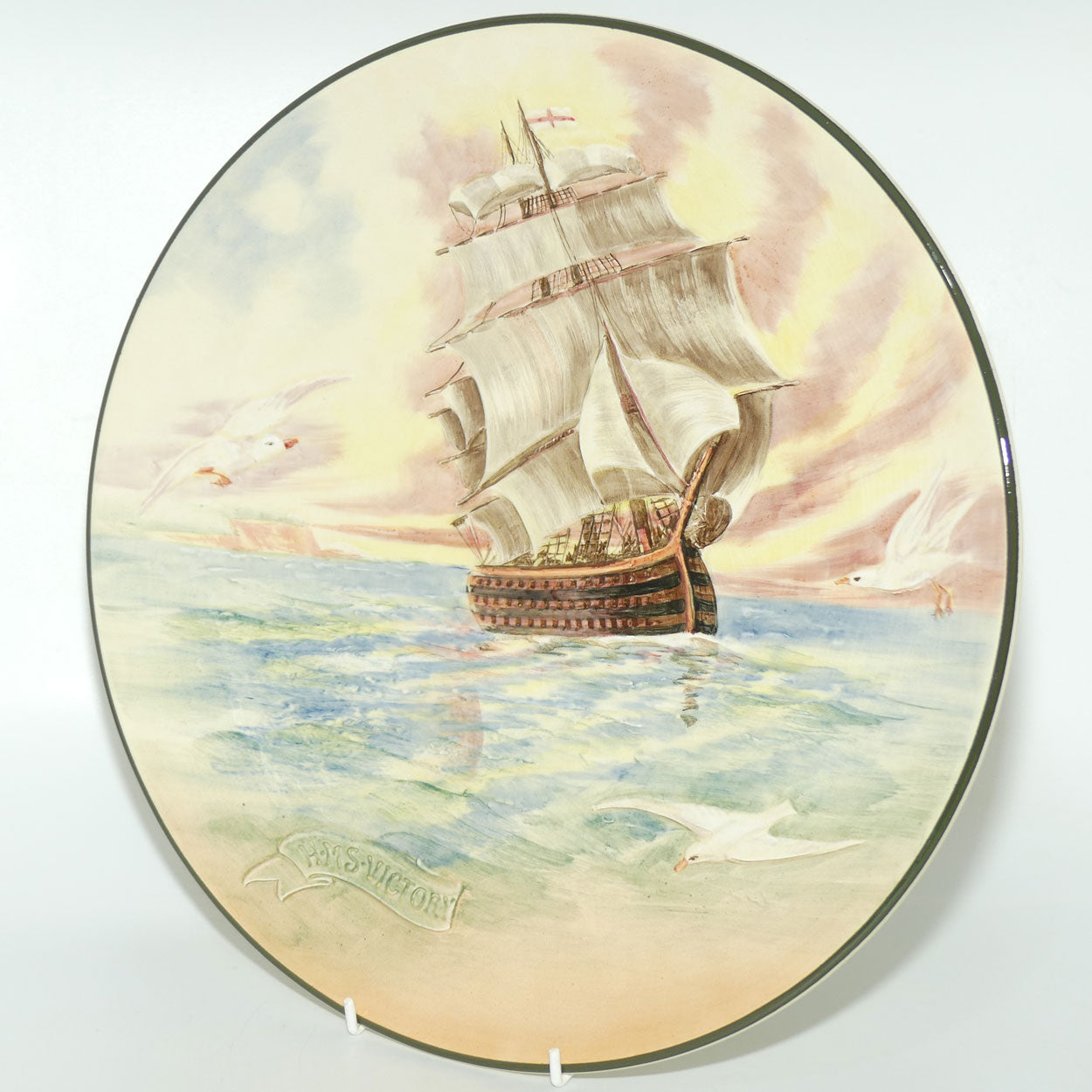 Royal Doulton Famous Ships H.M.S Victory wall charger D5957