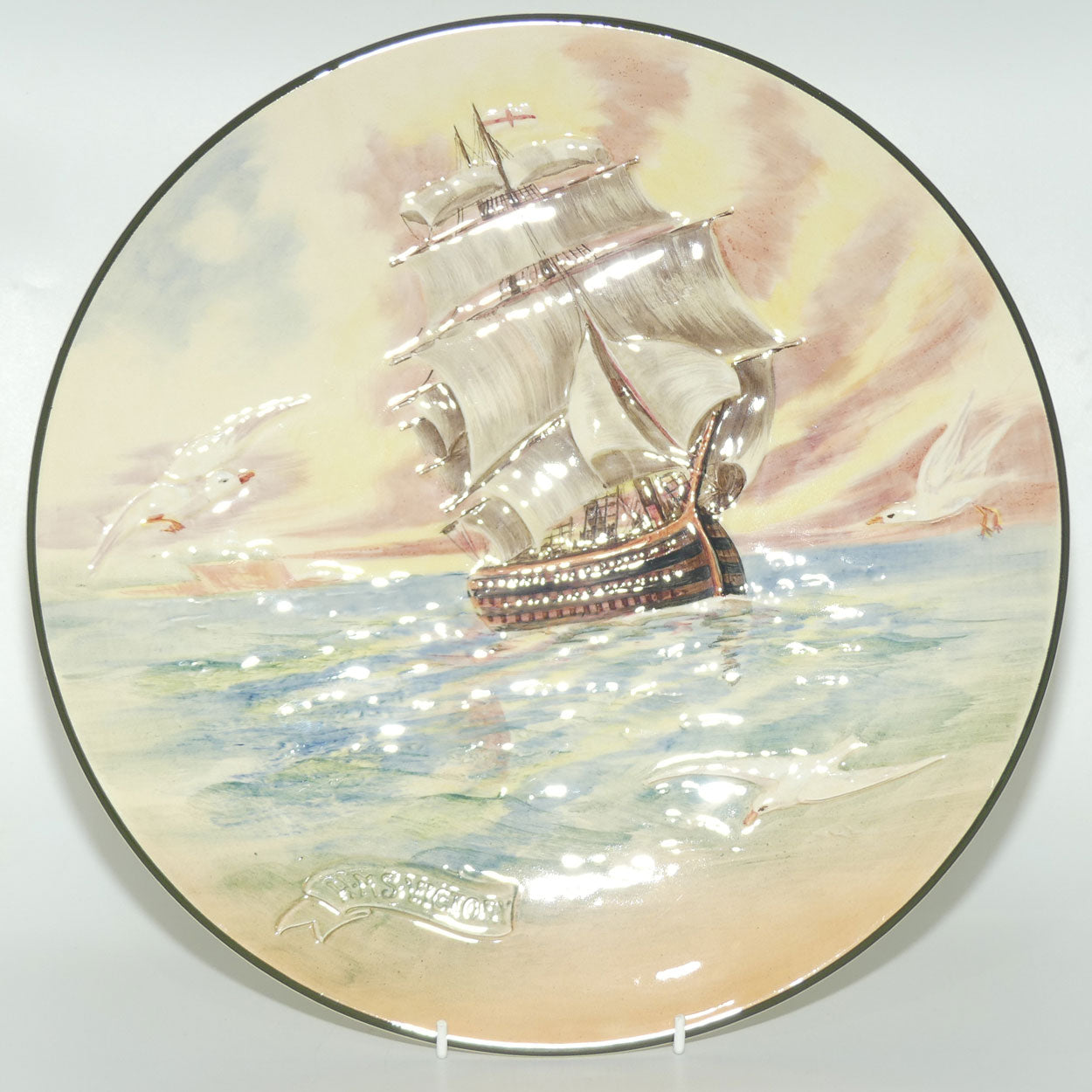 Royal Doulton Famous Ships H.M.S Victory wall charger D5957