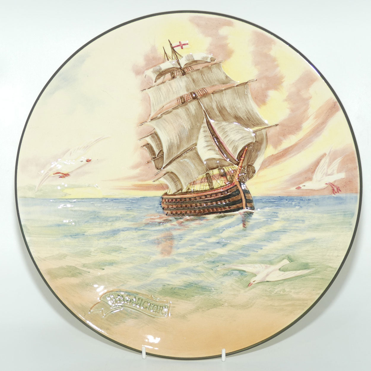 Royal Doulton Famous Ships series | H.M.S Victory wall charger D5957 | #2